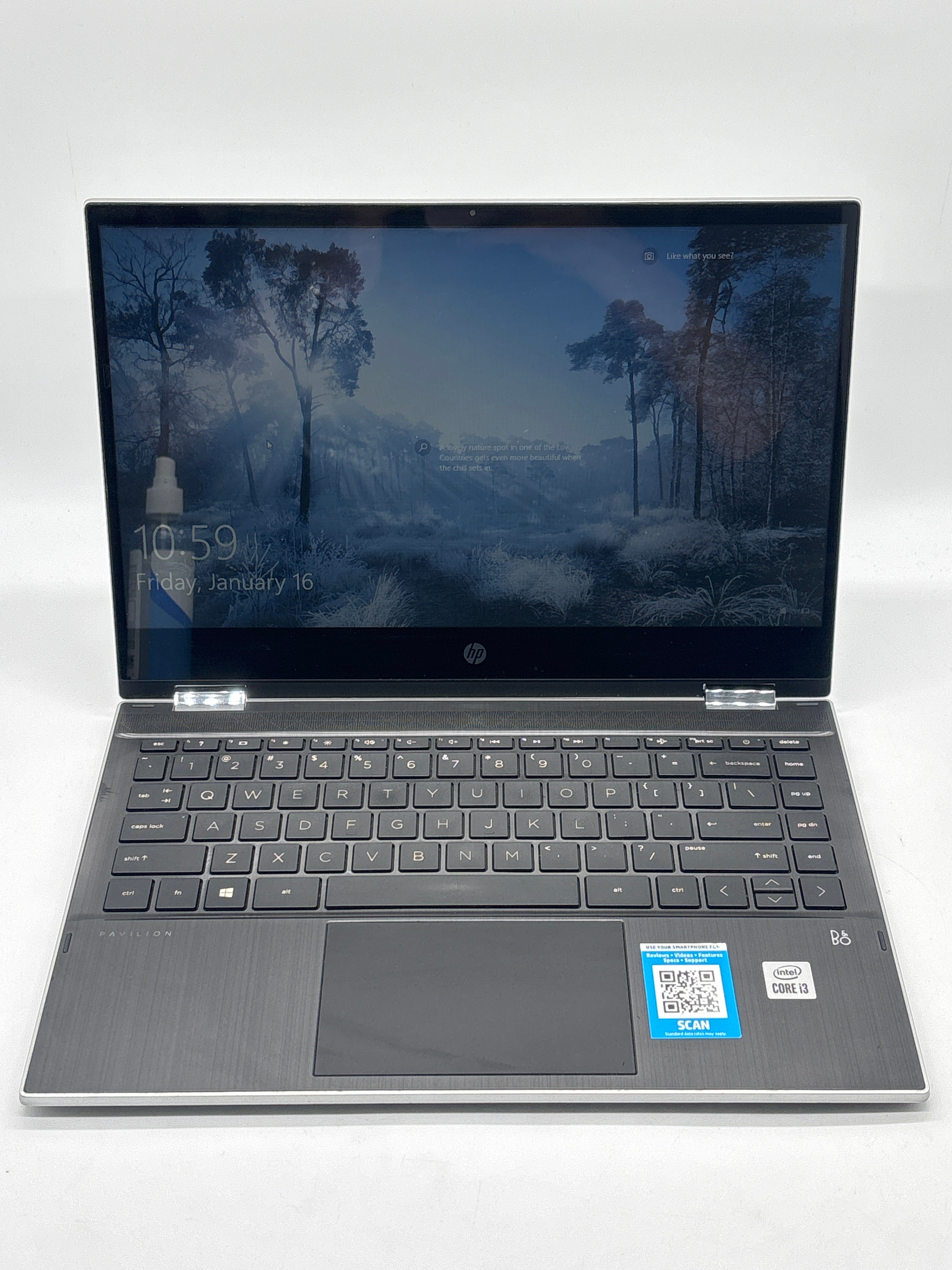 HP Pavilion x360 14-inch Intel i3 8GB RAM 128GB SSD Black