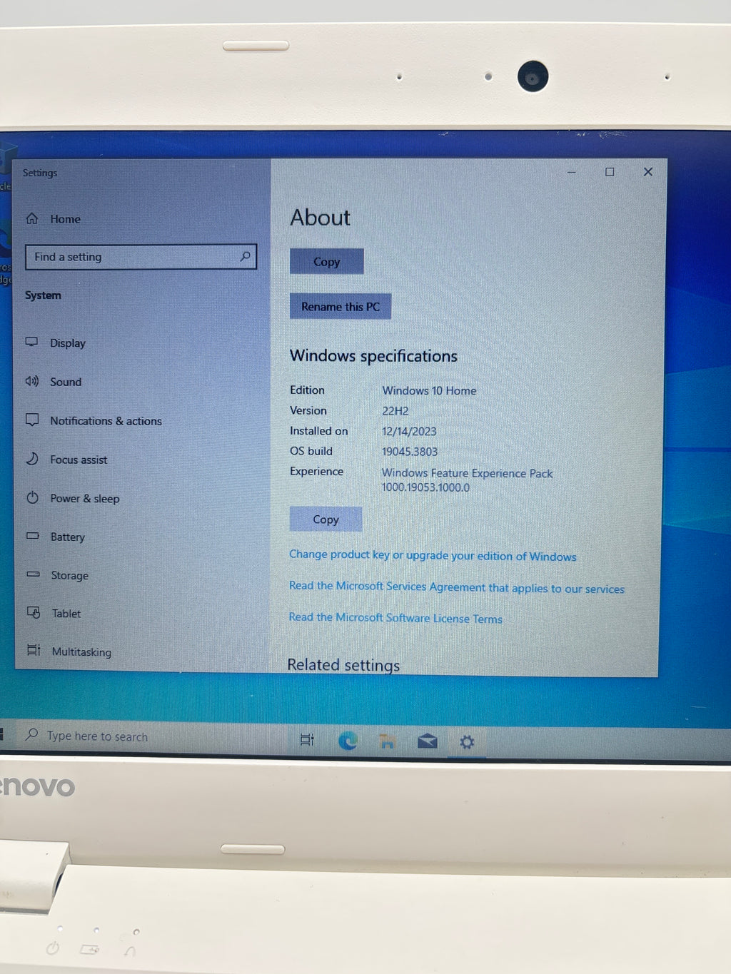 Lenovo IdeaPad 110S Intel Celeron N3060 2GB RAM 32GB eMMC