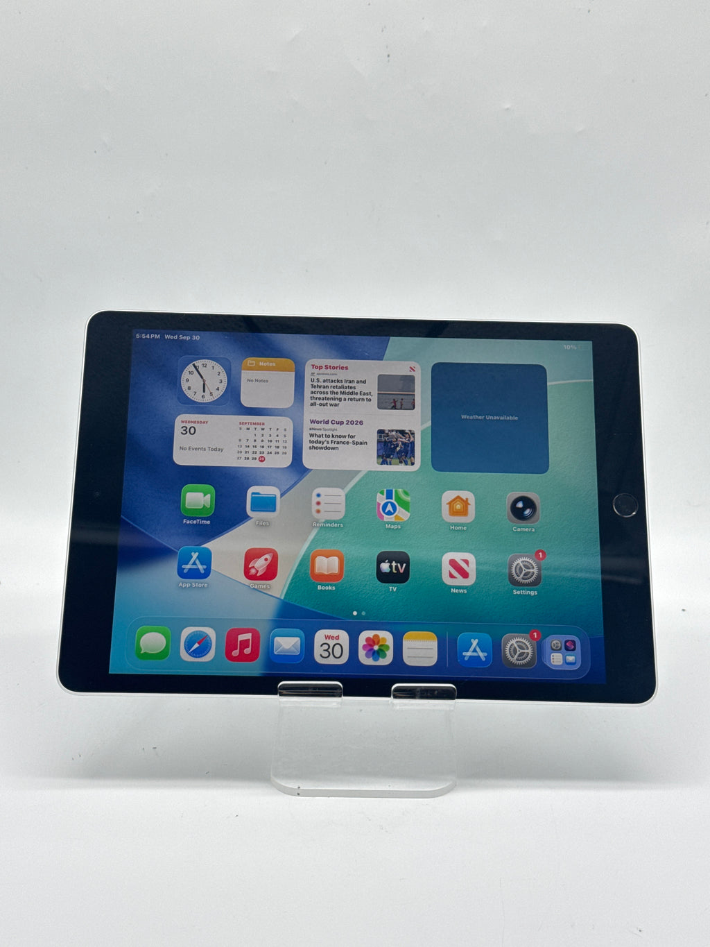 Apple iPad 9th Gen A2602 Wi-Fi 64GB Silver 10.2in A13 Bionic - Used