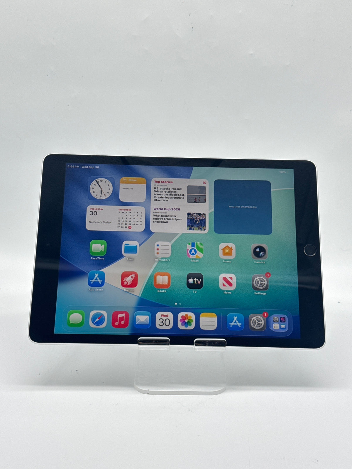 Apple iPad 9th Gen A2602 Wi-Fi 64GB Silver 10.2in A13 Bionic - Used