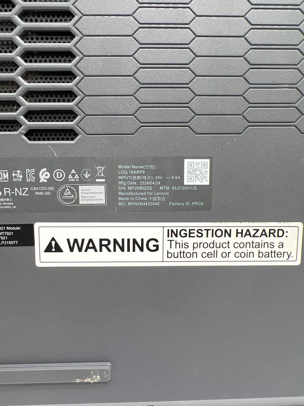 Lenovo LOQ 15arp9 Ryzen 5 7235HS 12GB RAM 512 GB SSD RTX 3050 - For Parts (READ)