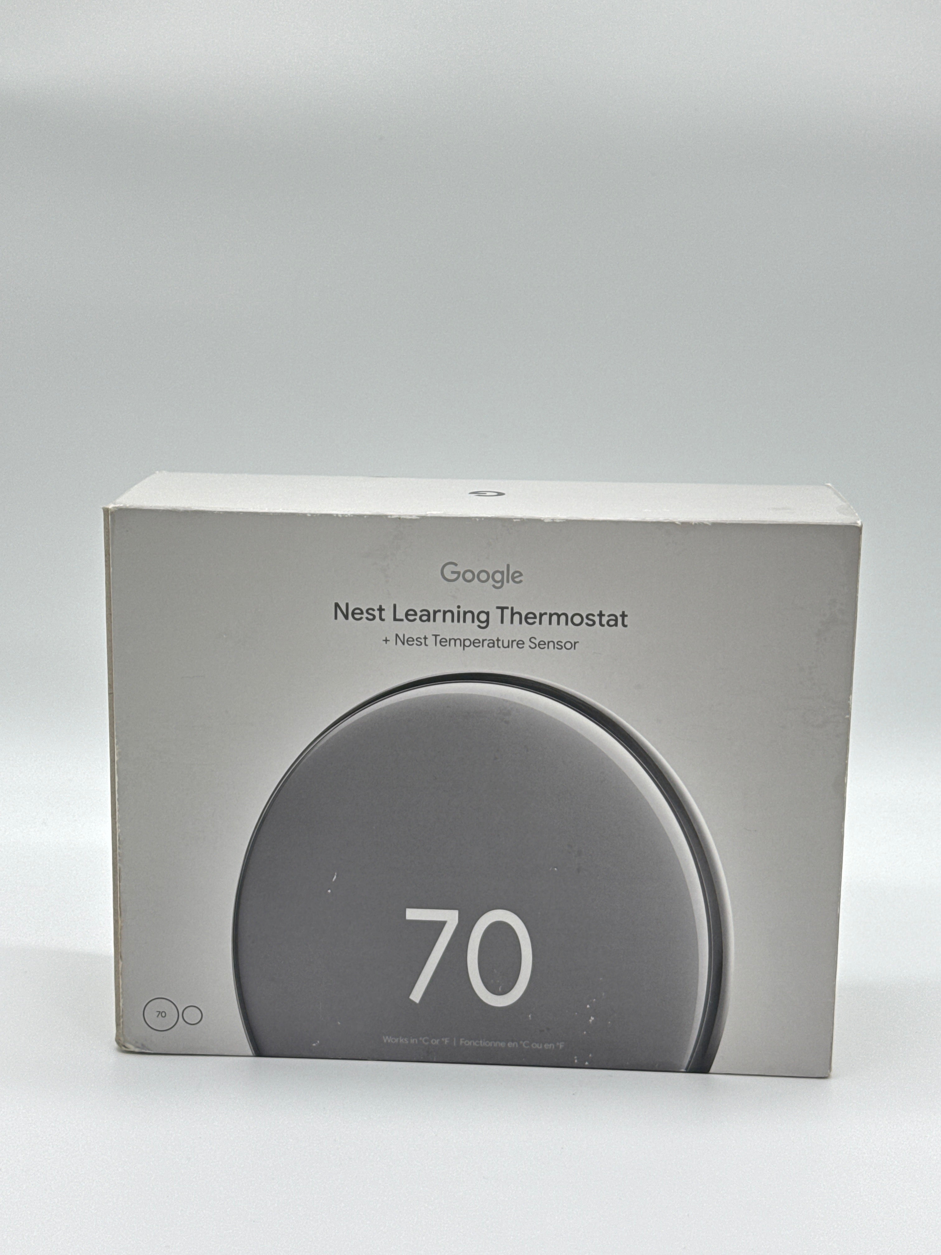 Google Nest Learning Thermostat 4th Gen Silver Programmable New In Box