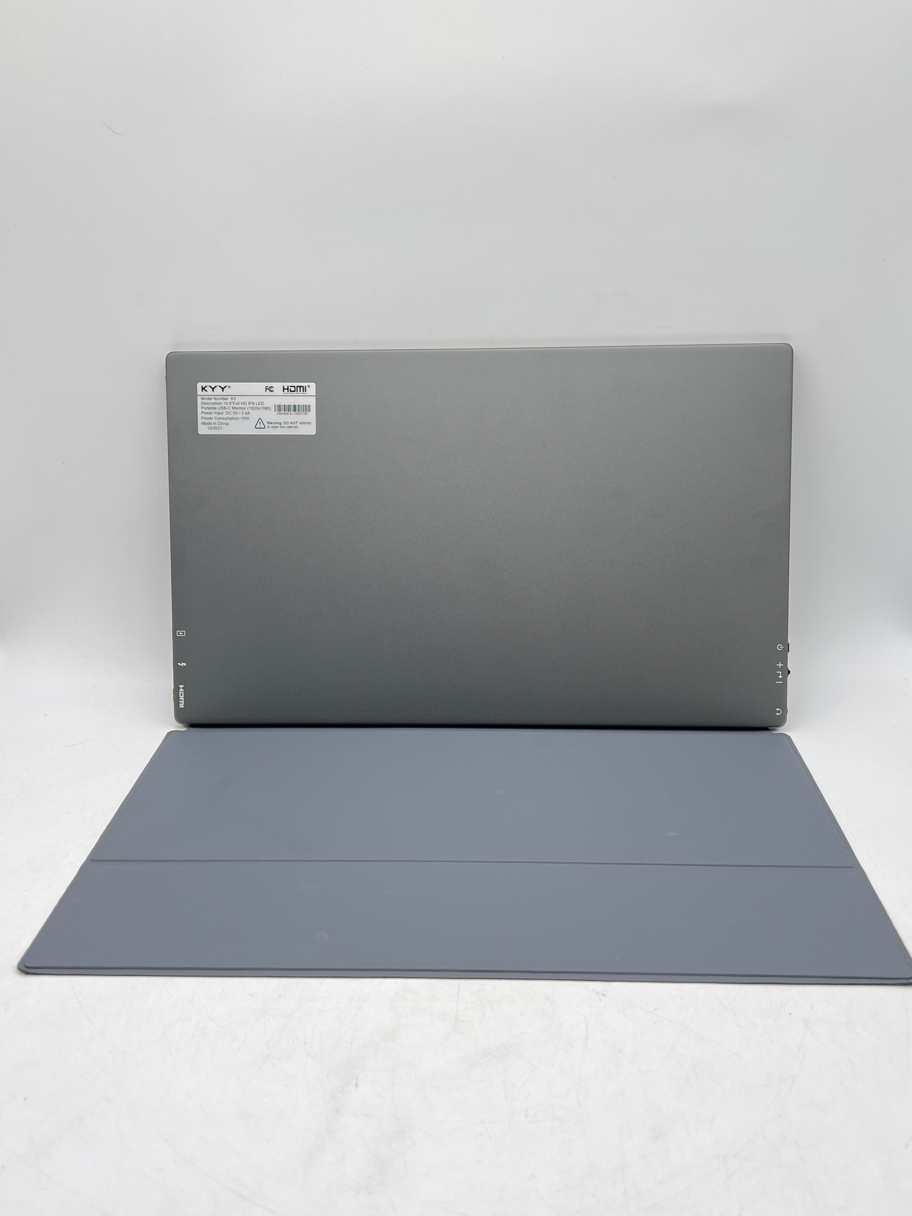 KYY K3 Portable Monitor Gray 15.6" Full HD IPS LED HD Multimedia USB-C HDMI