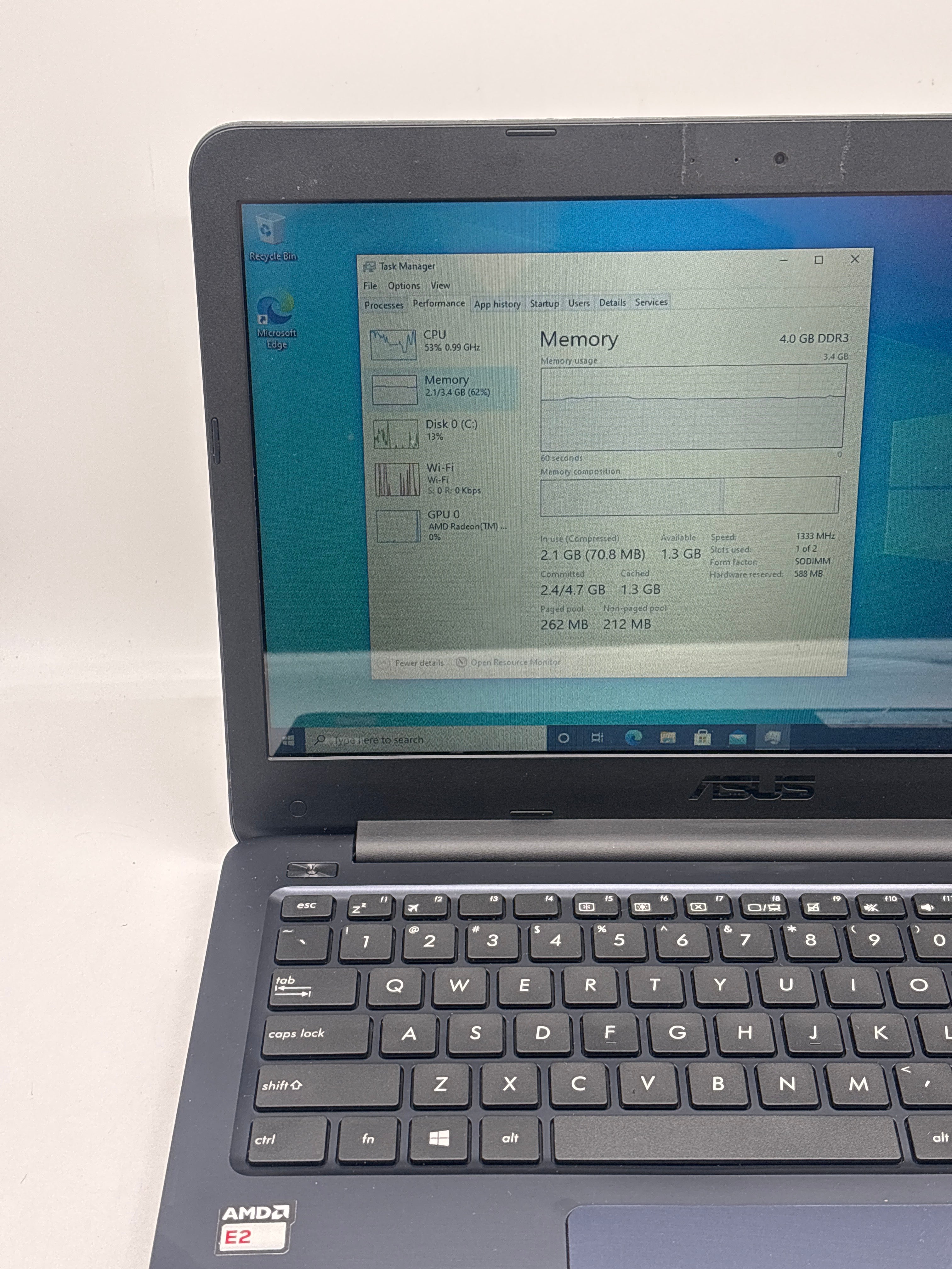Asus E402W AMD E2-6110 APU 4GB RAM 64GB Storage - For Parts (Read DESC)