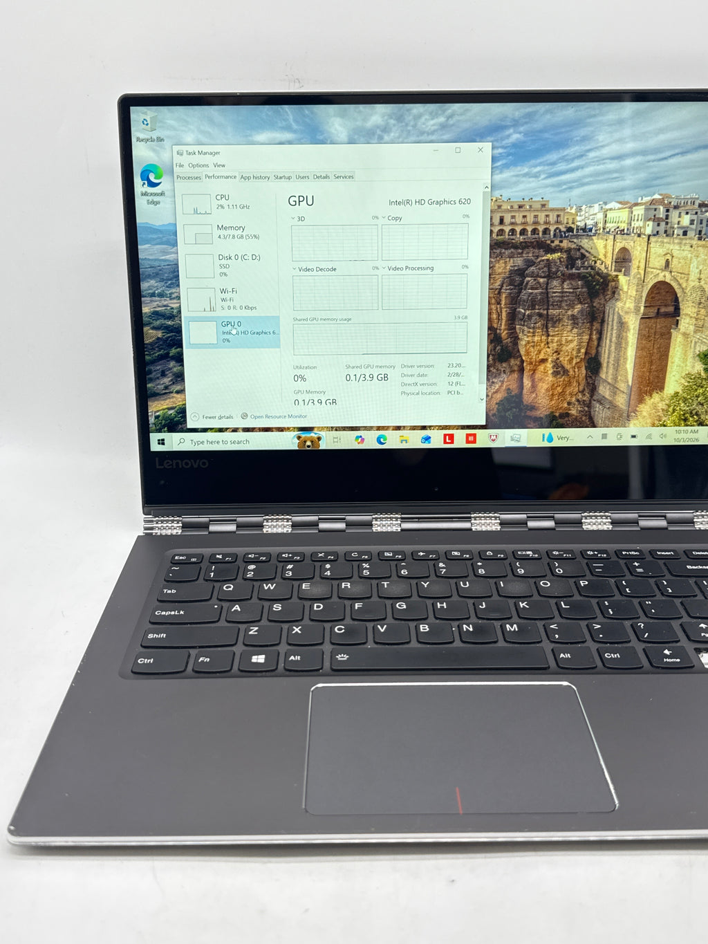 Lenovo Yoga 910-13IKB 13in Core i7 7500U 8GB RAM 256GB SSD - Read