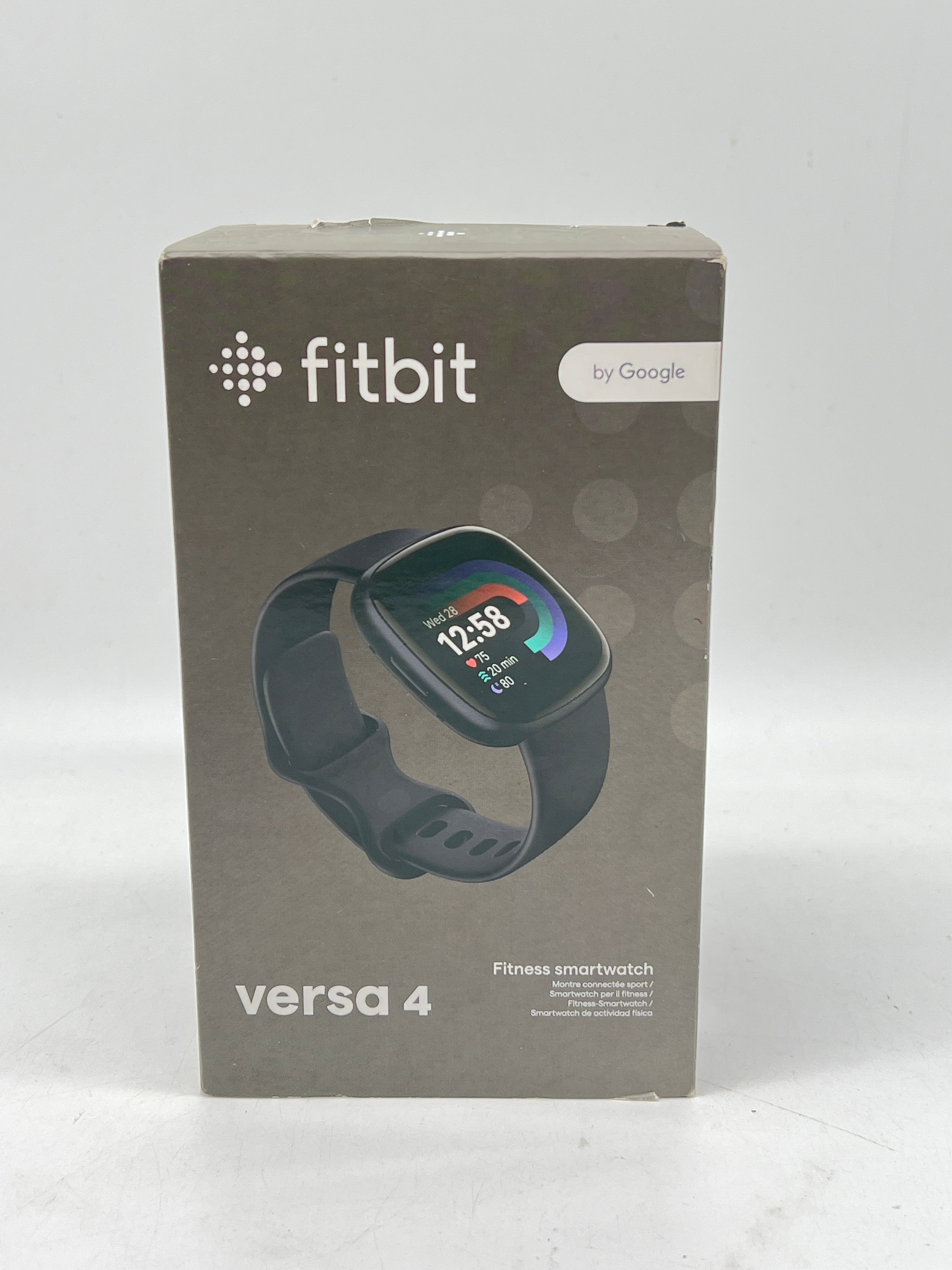 Fitbit Versa 4 24mm Smart Watch Graphite/Black - New In Box