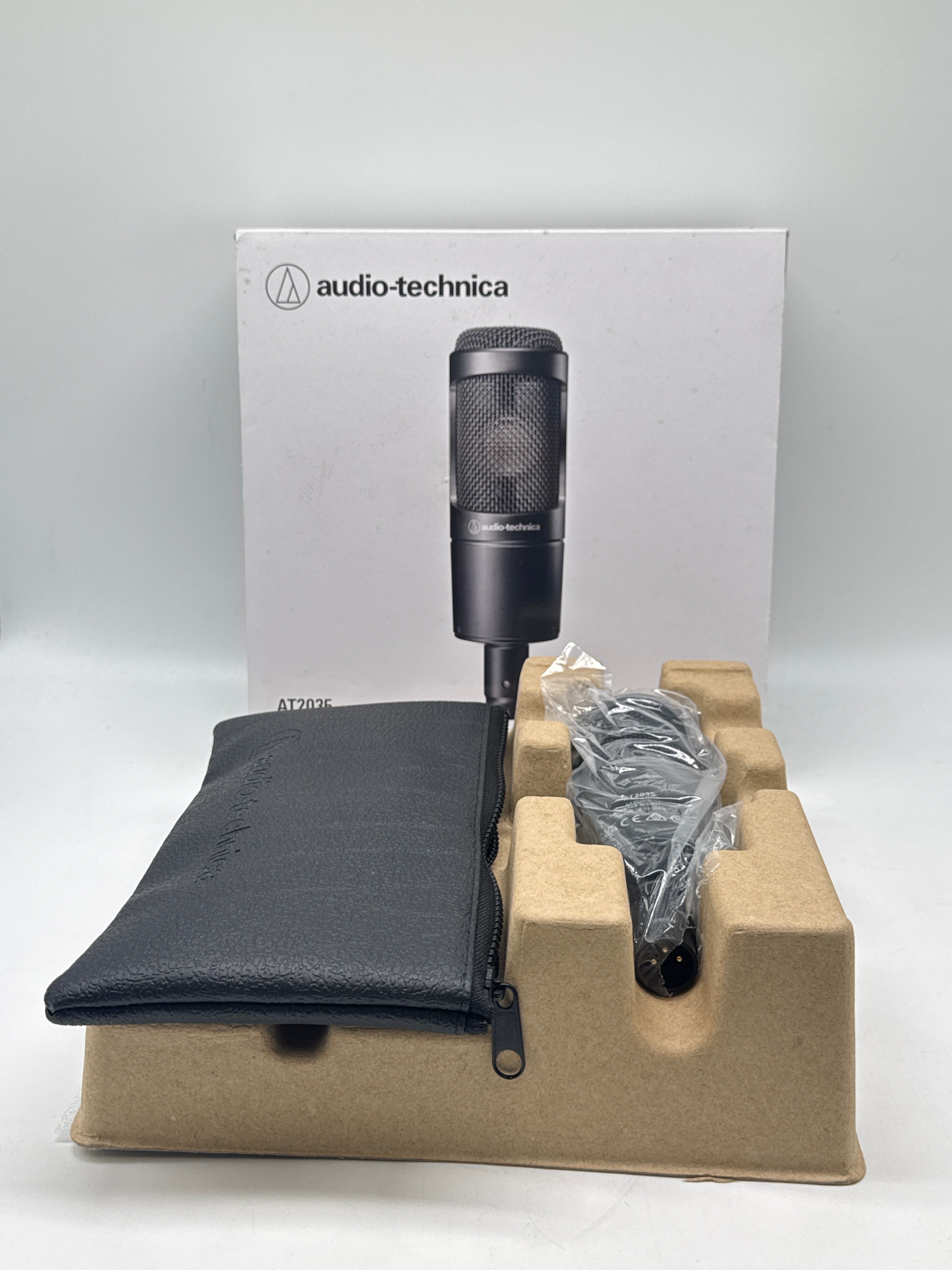 Audio Technica AT2035 Cardioid Condenser Microphone Black Open Box
