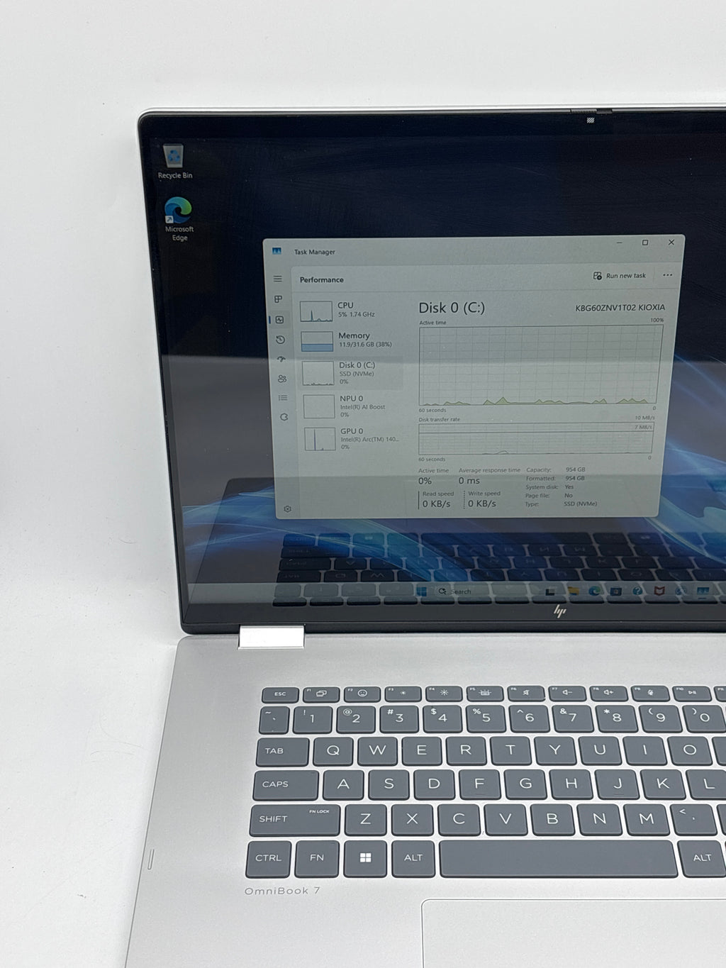 HP Omnibook 7 Flip 16t-au000 16" Core Ultra 7 258V 32GB RAM 1TB SSD Silver - Used