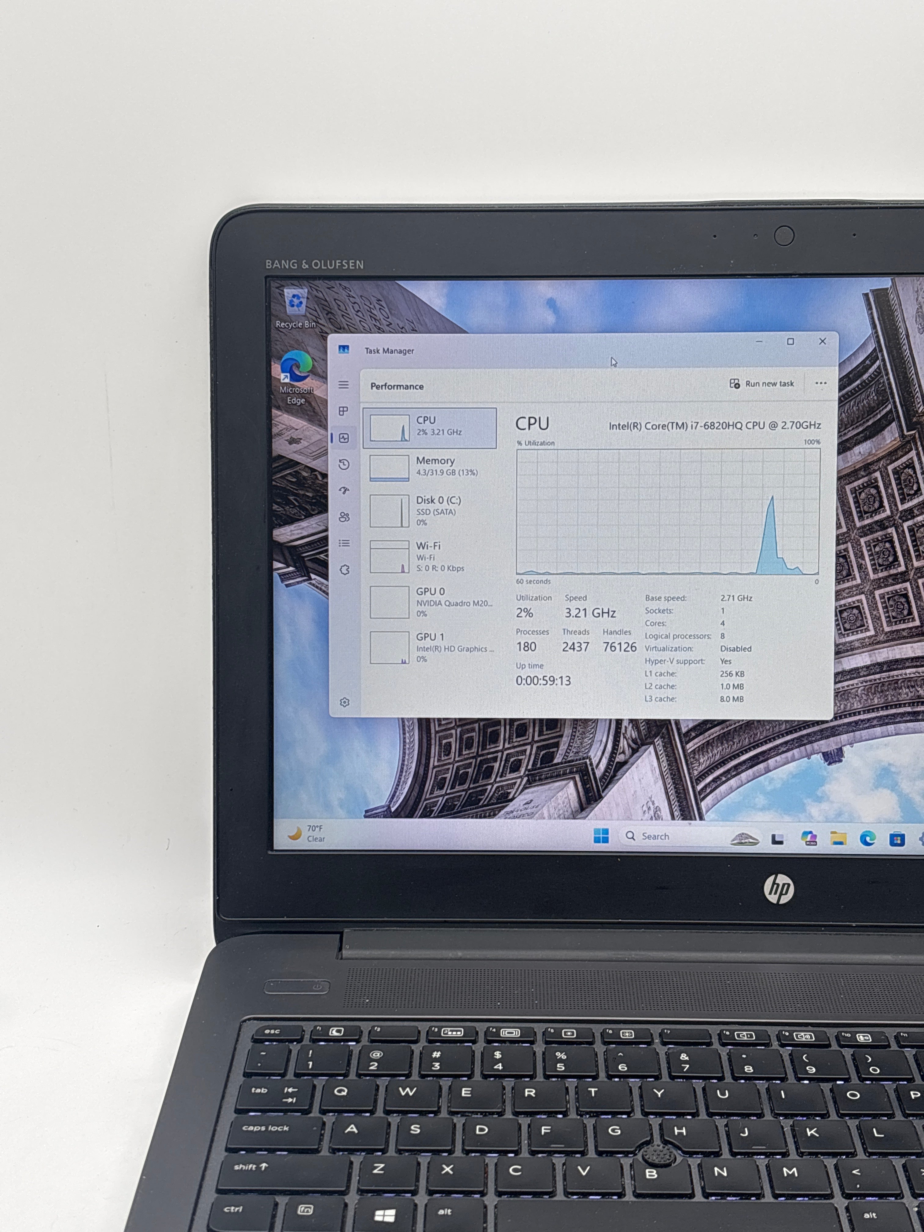 HP Zbook 15 G3 i7-6820HQ 32GB RAM 512GB SSD