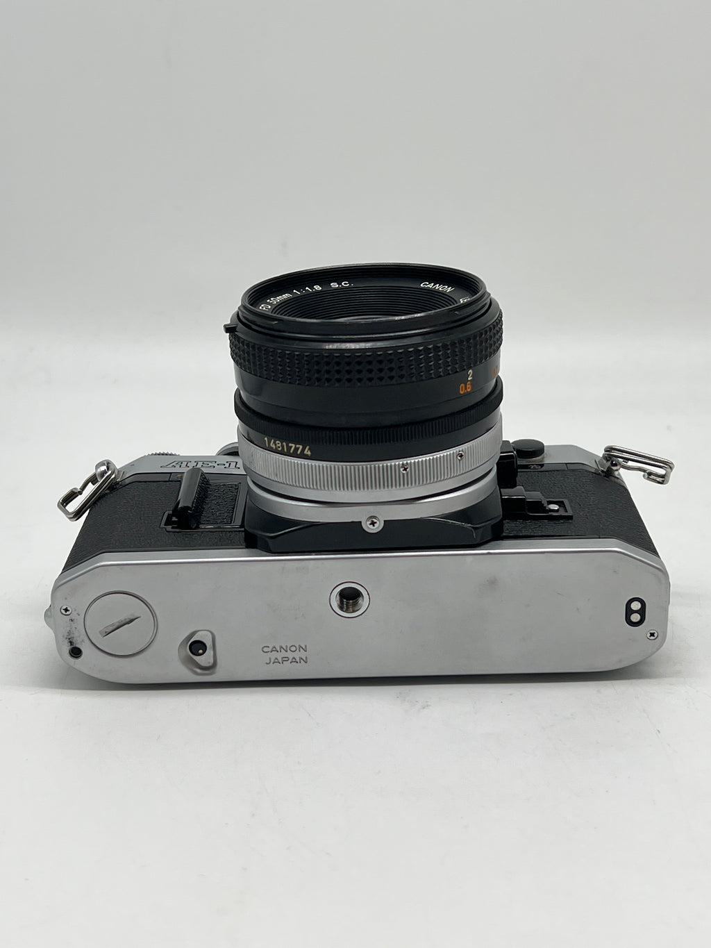 Canon AE-1 Silver SLR Camera 35mm W/50mm f/1.8 FD Lens Untested