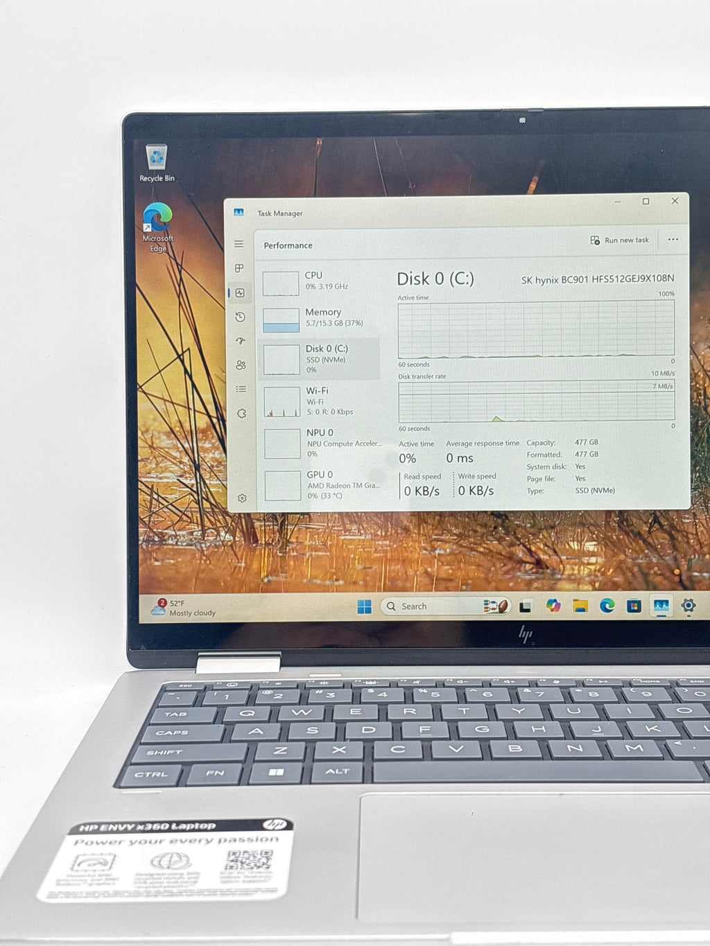 HP ENVY X360 14-fa0013dx AMD Ryzen 5 16GB RAM 512GB SSD