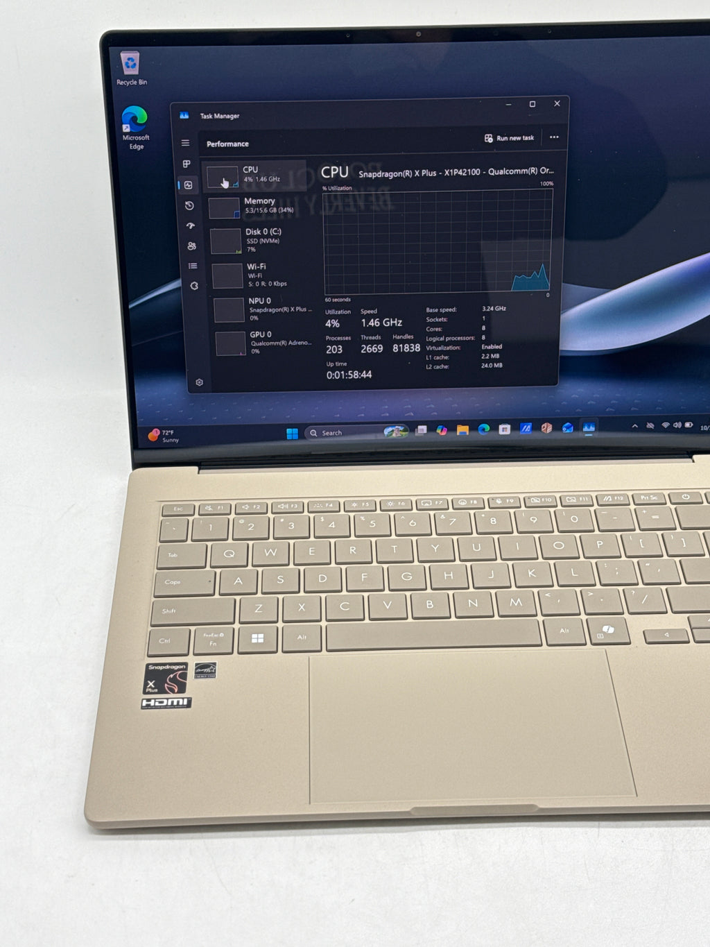 Asus ZenBook A14 UX3407QA Snapdragon X Plus 16GB RAM 512GB SSD - READ