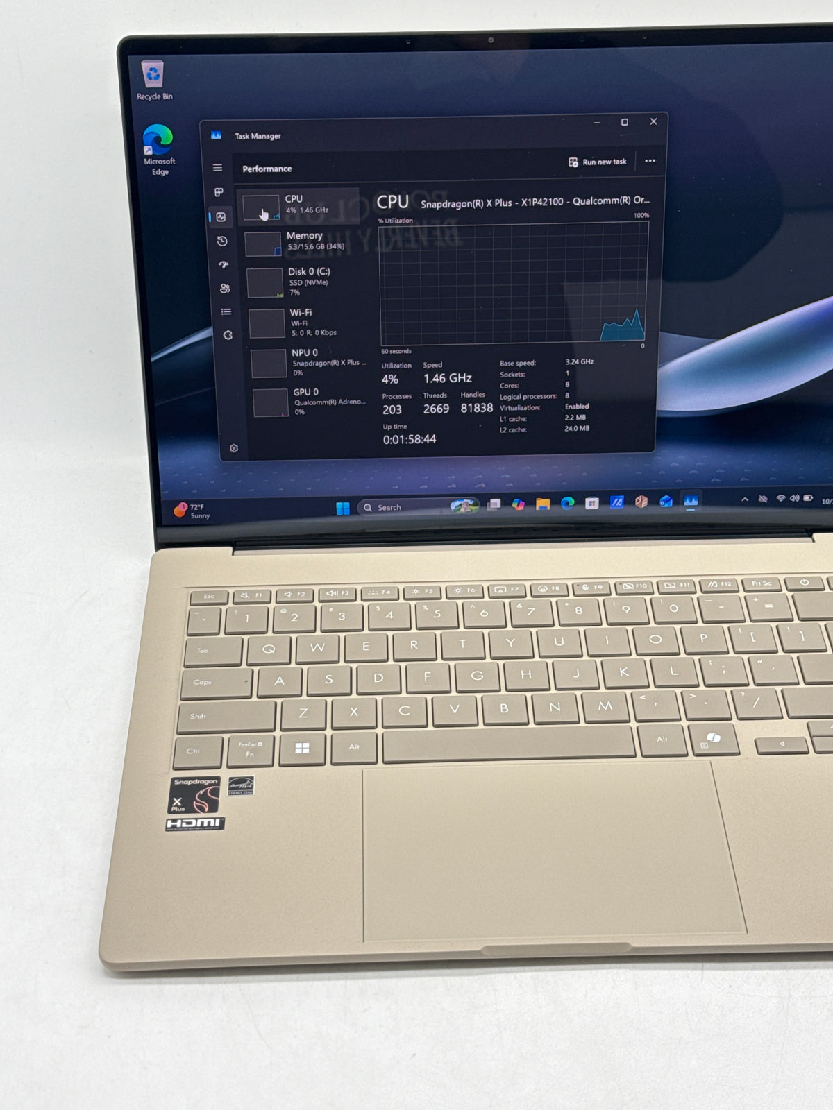 Asus ZenBook A14 UX3407QA Snapdragon X Plus 16GB RAM 512GB SSD - READ