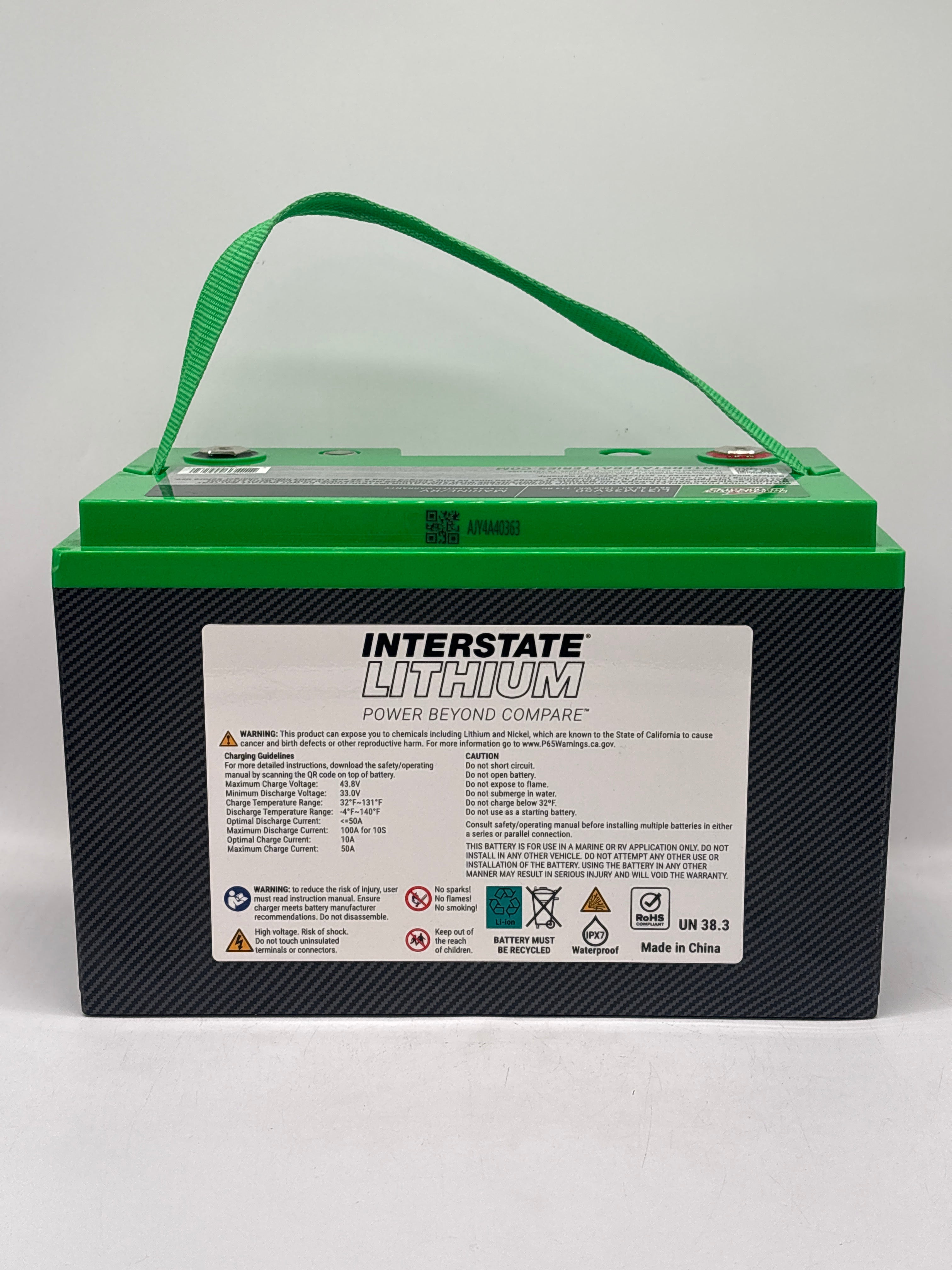 InterState Lithium Marine/RV Battery 36V 50Ah Group 31M - New