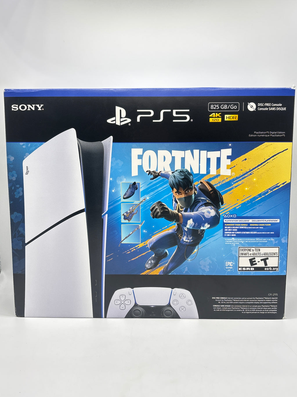 PlayStation 5 Digital CFI-2115 Fortnite Flowering Chaos Bundle 825GB White - New In Box