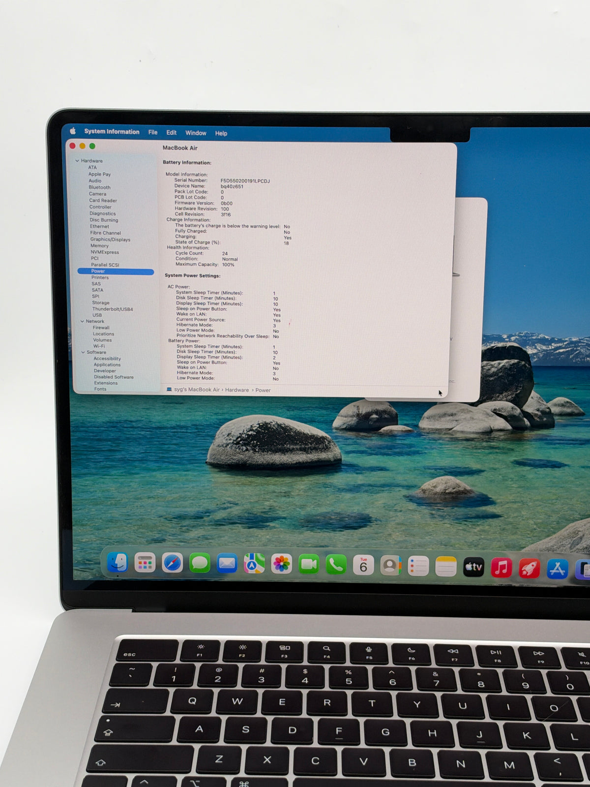 Apple MacBook Air 15in A3448 M5 24GB RAM 1TB SSD Silver - Used