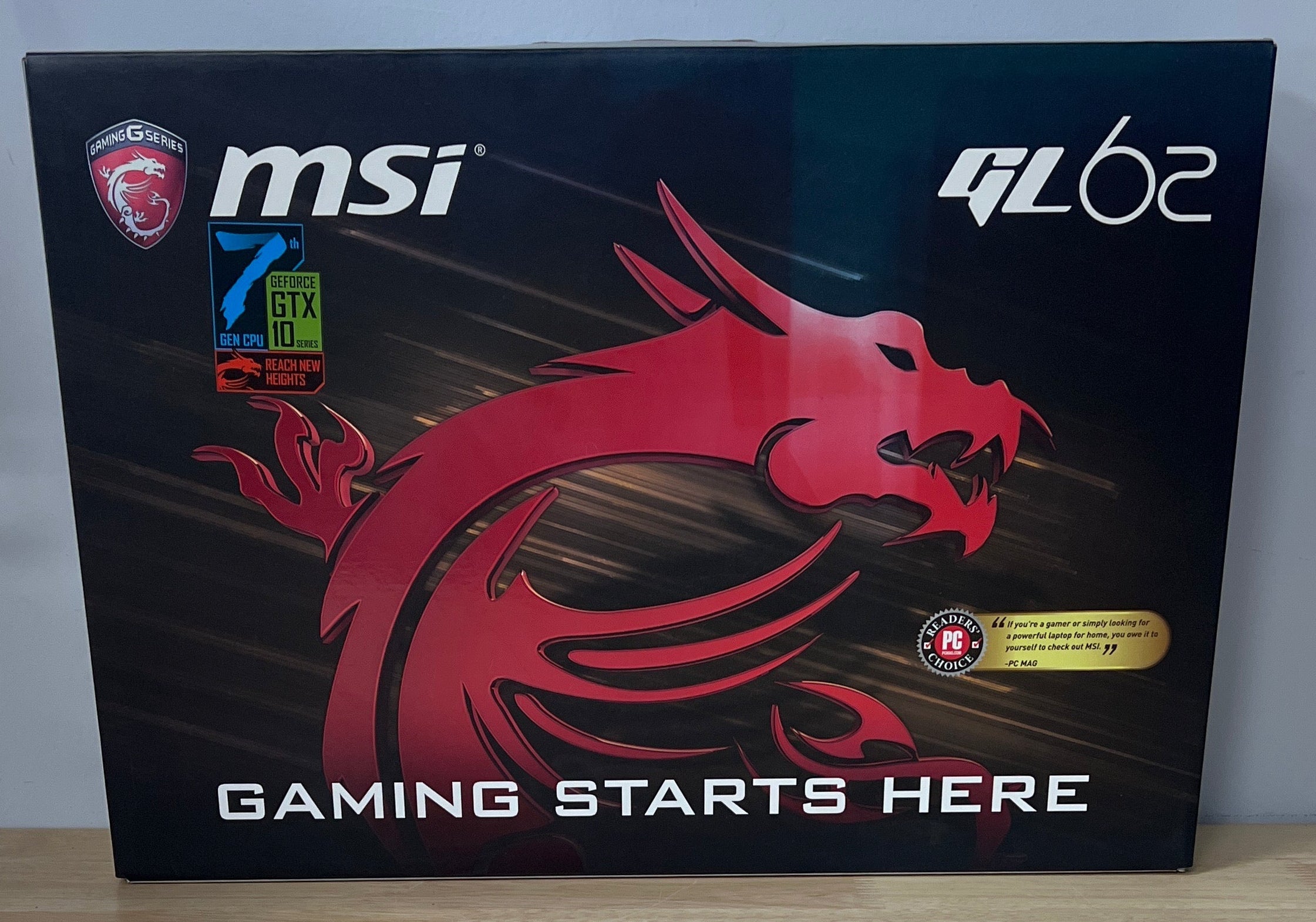 MSI GL62M 7RD i7-7700HQ 16GB RAM 1TB HDD GTX 1050 - Used with Box