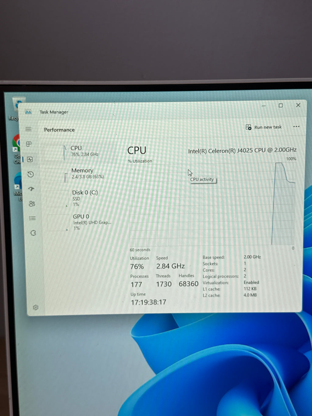HP 22-DD0224 21.5" All-in-One PC (Intel Celeron J4025, 4GB RAM, 128GB SSD)