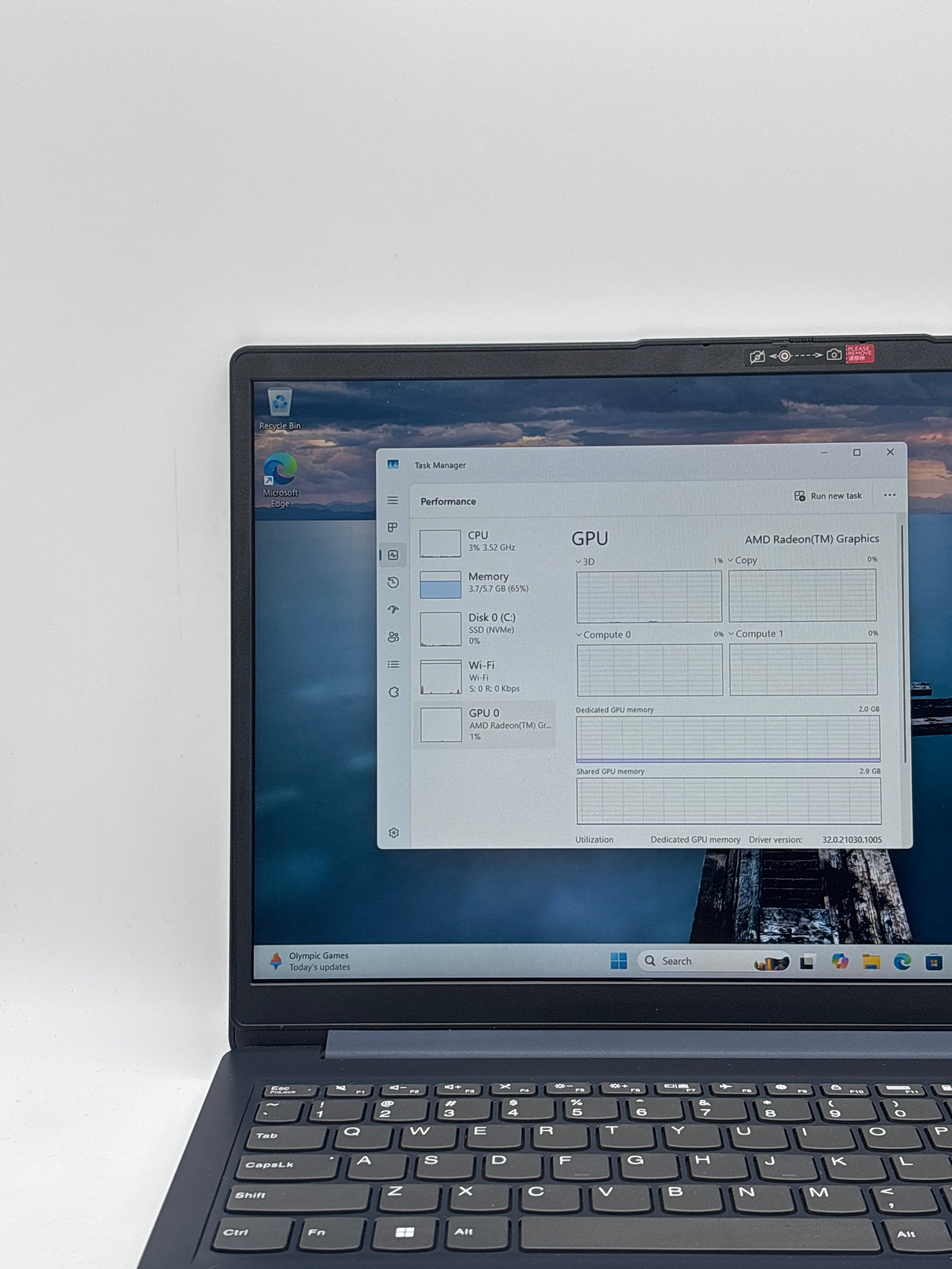 Lenovo Ideapad 1 15AMN7 Ryzen 5 7520U 8GB RAM 256GB SSD