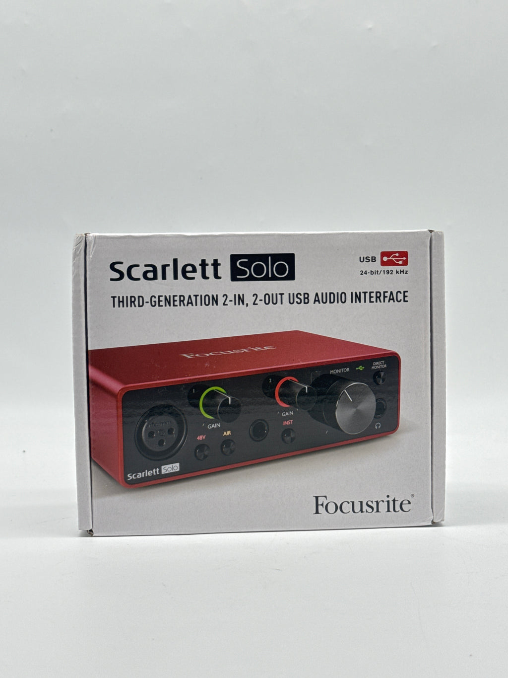 Focusrite Scarlett Solo 3rd Gen USB Audio Interface 24-Bit 192kHz Red - New