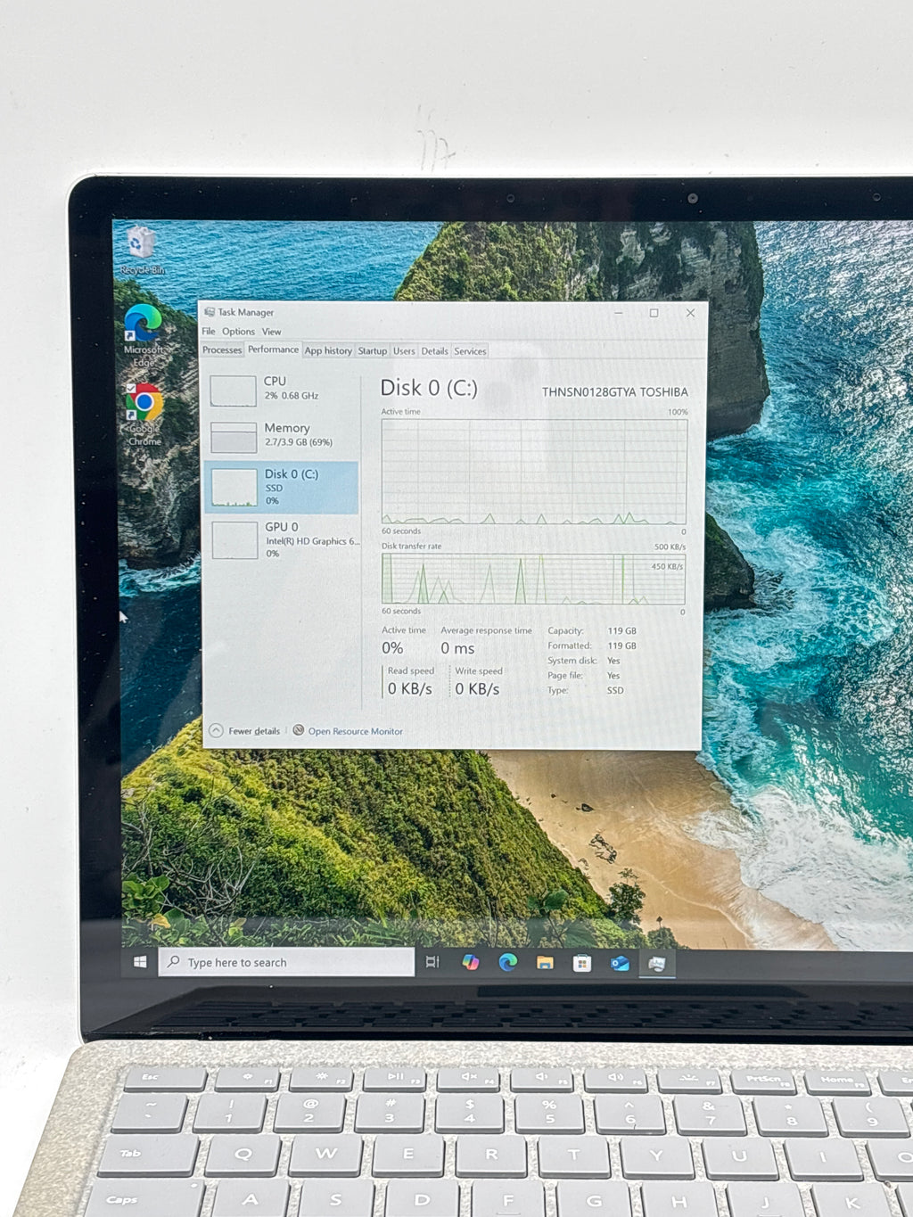 Microsoft Surface Laptop 1769 14-inch i5-7200U 4GB RAM 128GB SSD - Used