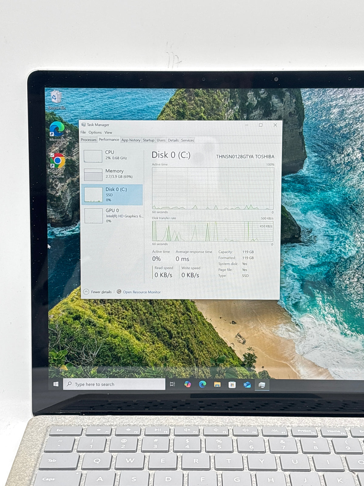 Microsoft Surface Laptop 1769 14-inch i5-7200U 4GB RAM 128GB SSD - Used