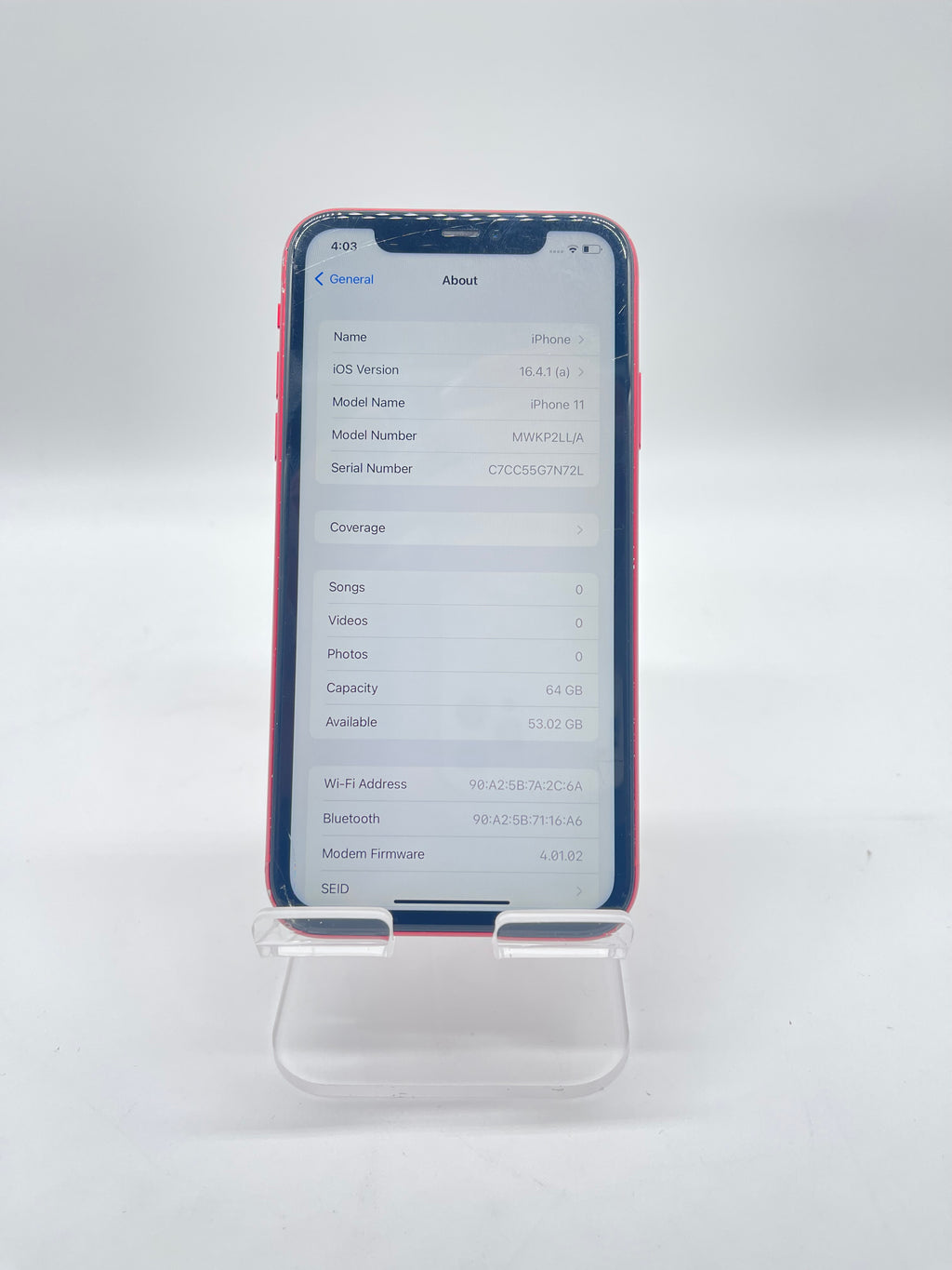 Apple iPhone 11 6.1" 64GB Red Unlocked Broken for Parts
