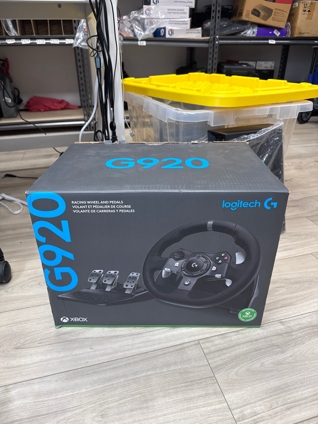 Logitech G920 Racing Wheel and Pedal Set New Open Box