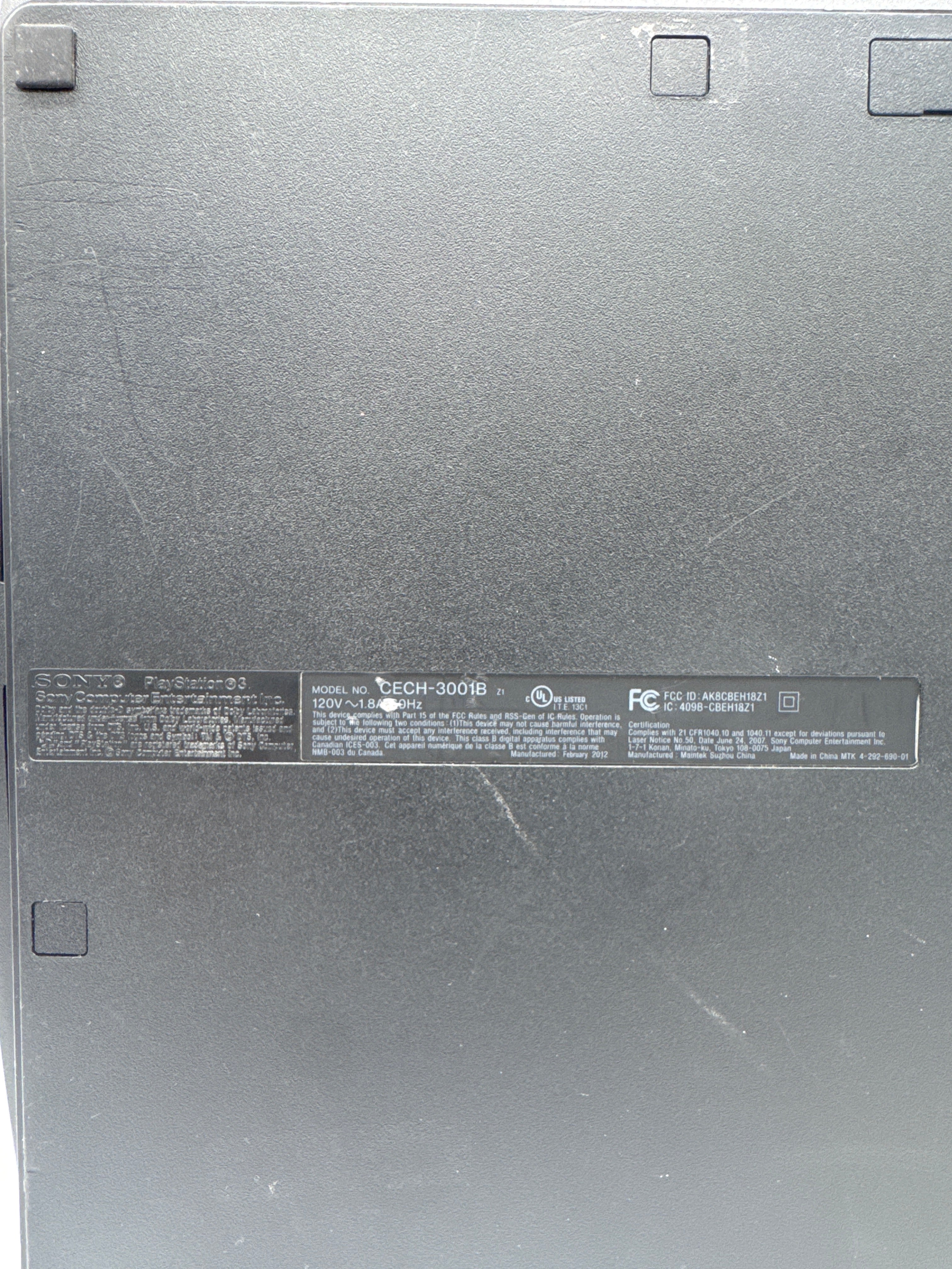 Sony PlayStation 3 Slim 320GB (CECH-3001B) bad disc drive