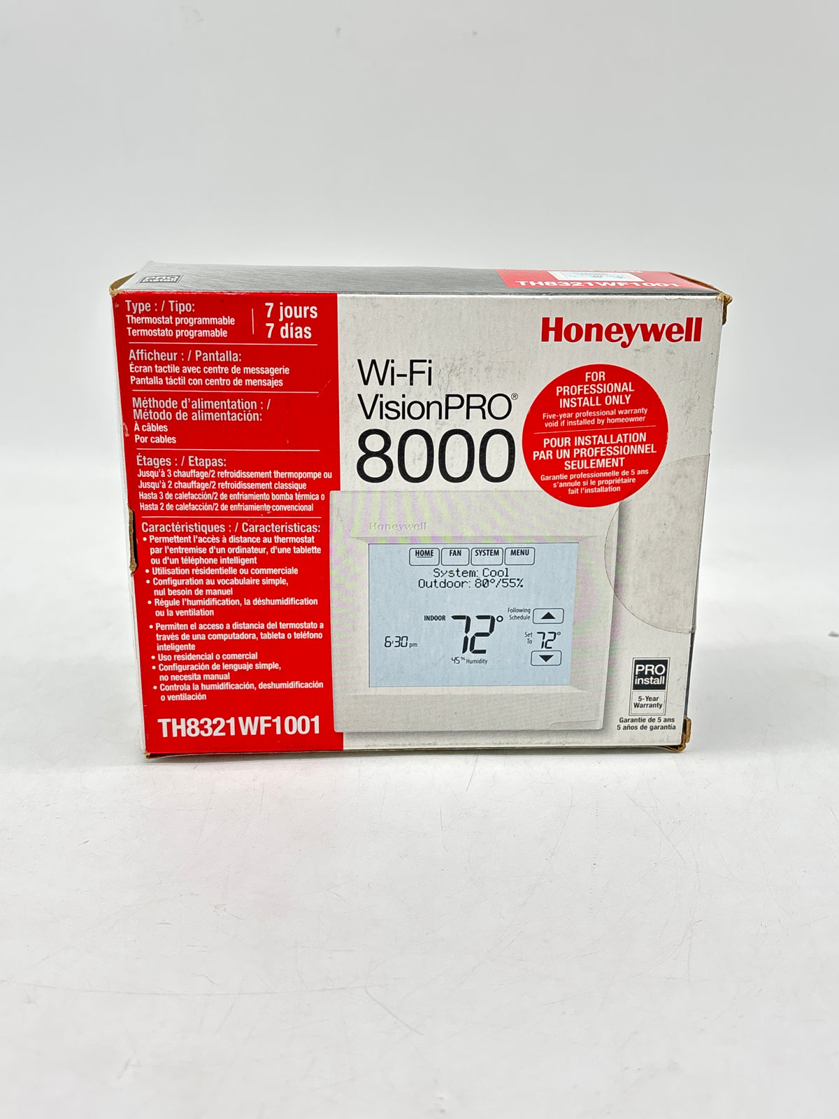 Honeywell Home Wi-Fi VisionPRO 8000 TH8321WF1001 Smart Programmable Thermostat - New