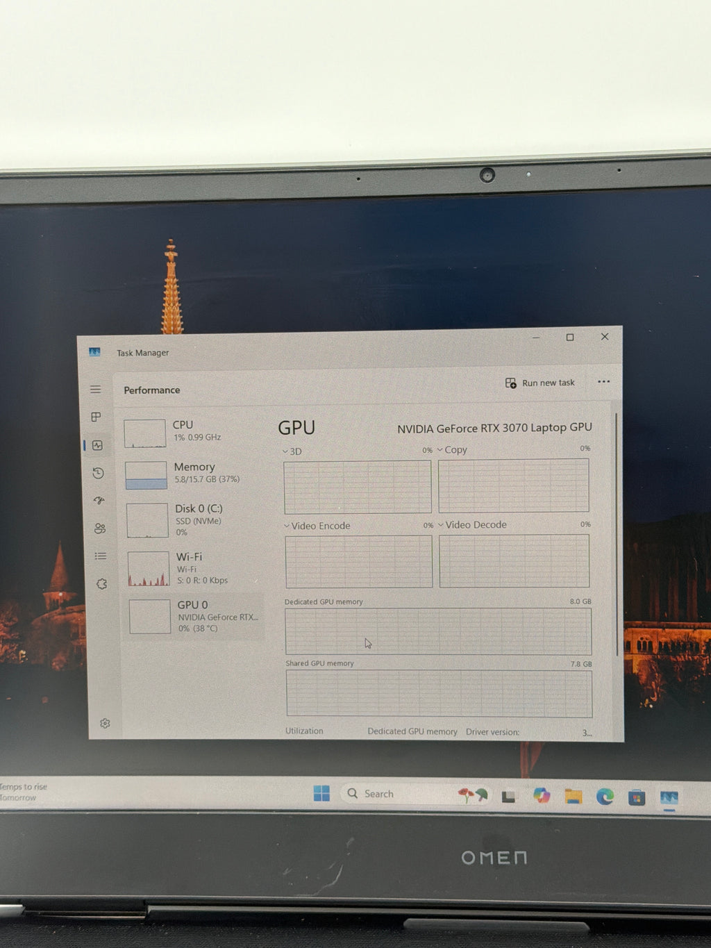 HP Omen 16 2021 16-inch i7-12700H 16GB RAM 1TB SSD RTX 3070 Black Used