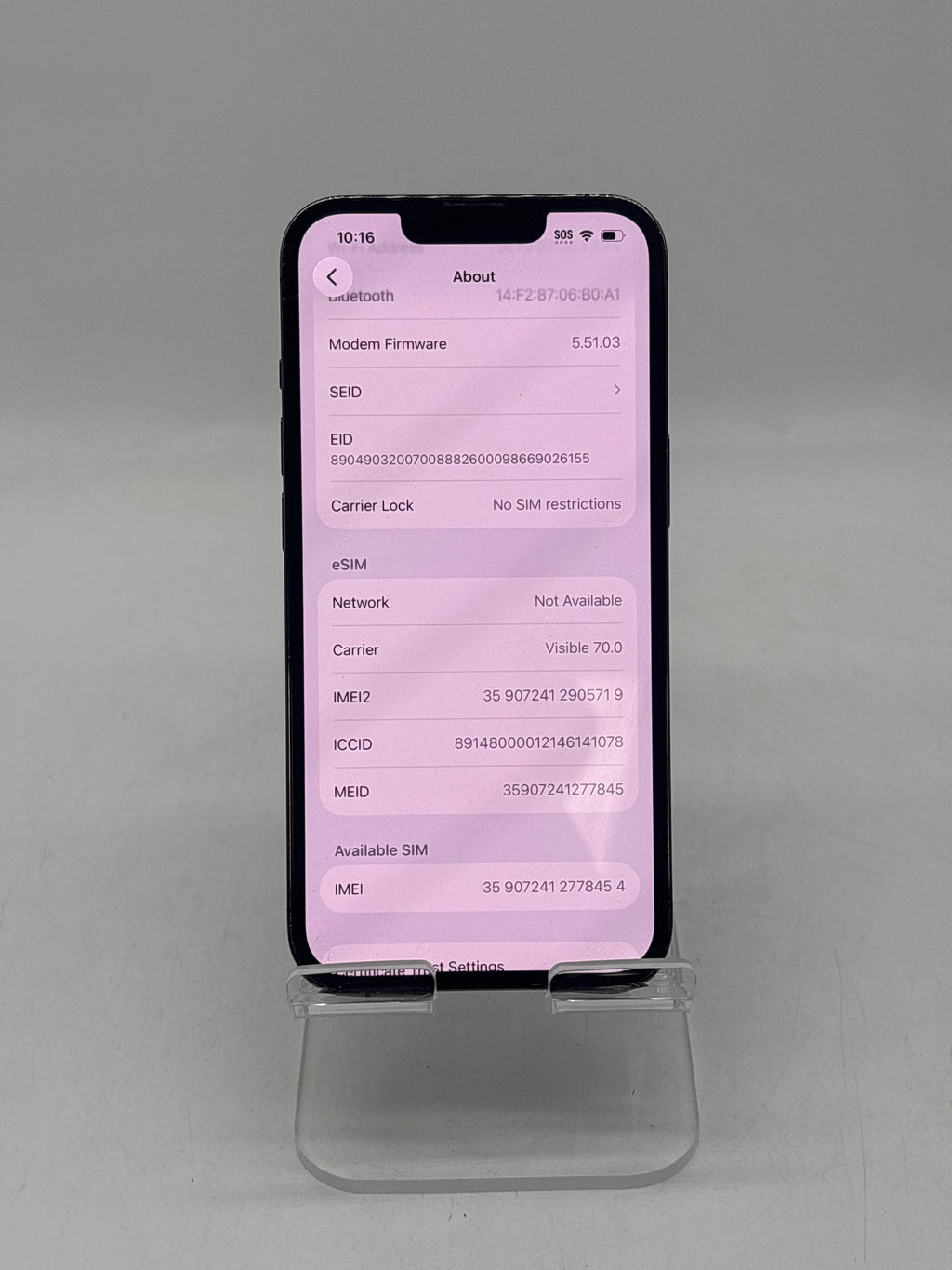Apple iPhone 13 Pro 6.1" A2483 128GB Unlocked Graphite - For Parts