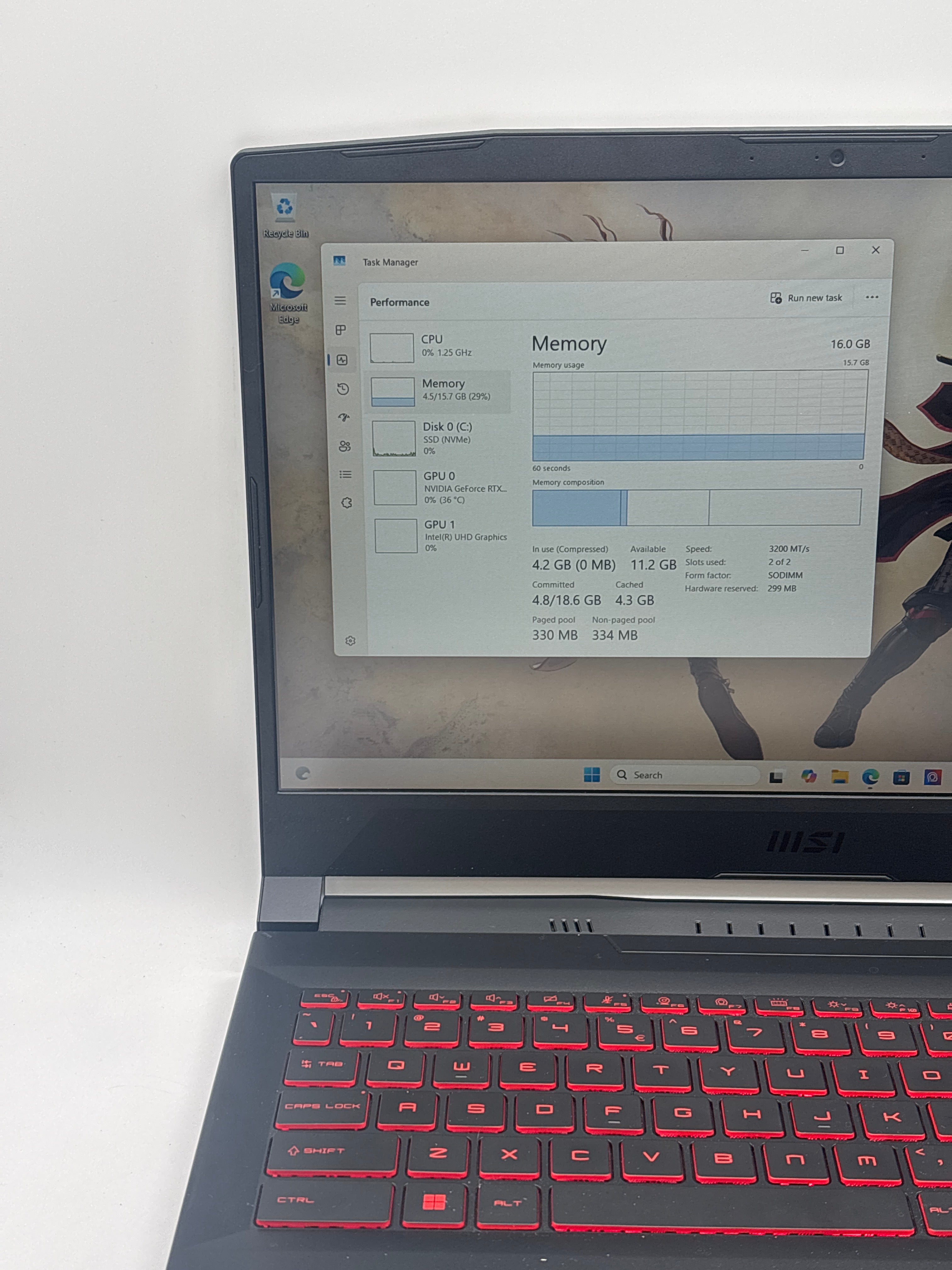 MSI Katana GF66 11UE i7-11800H 16GB RAM 512GB SSD RTX 3060