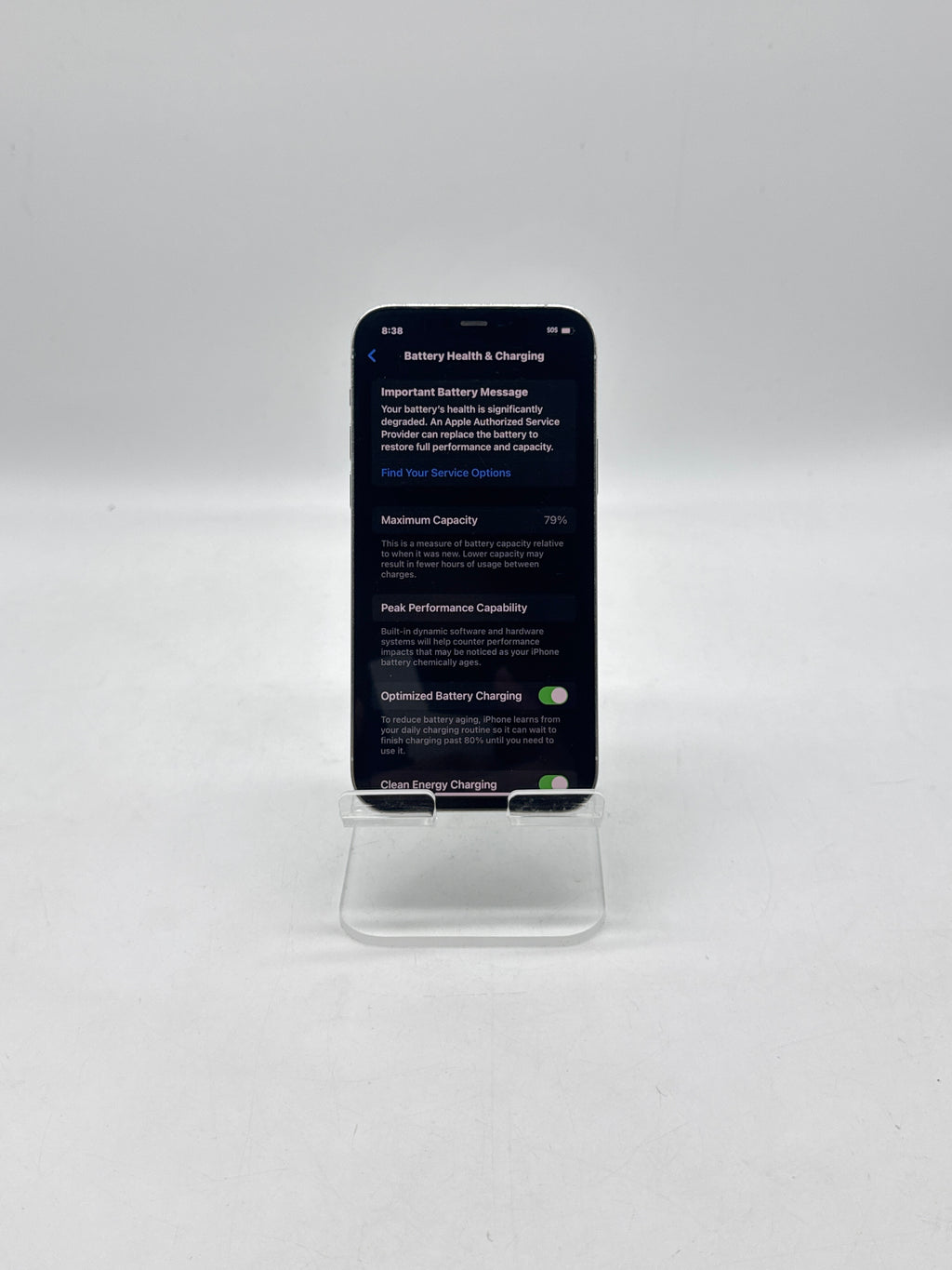 Apple iPhone 12 Pro 128GB Factory Unlocked - Cracked Back Bad Batt