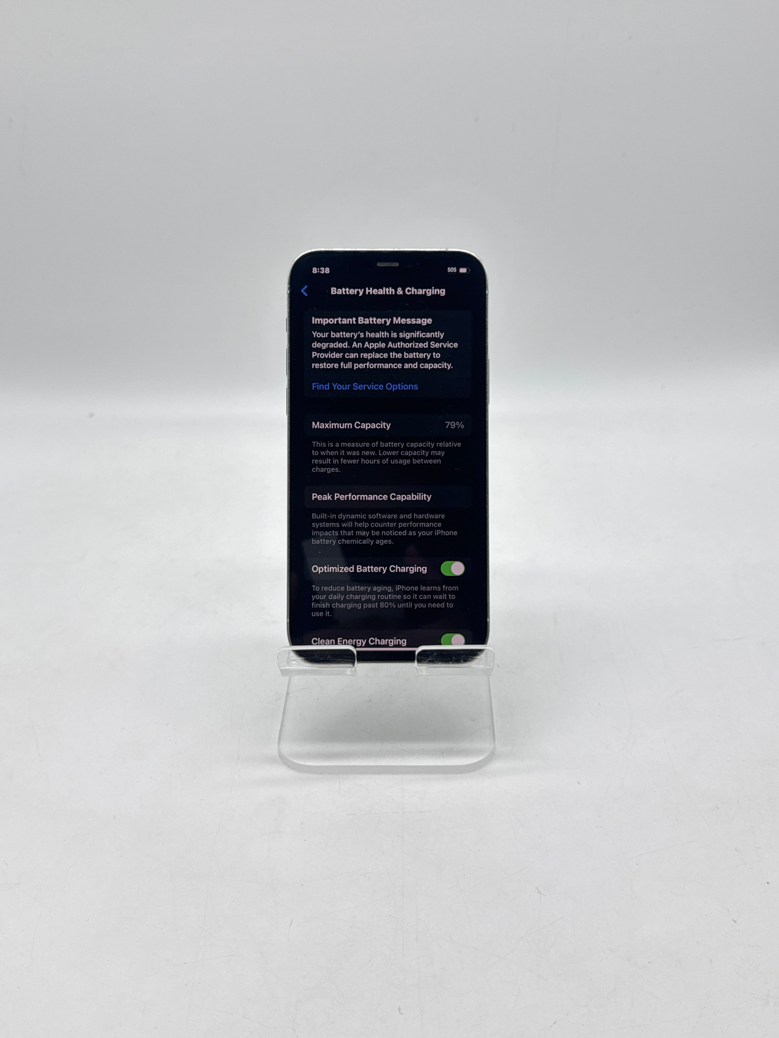 Apple iPhone 12 Pro 128GB Factory Unlocked - Cracked Back Bad Batt