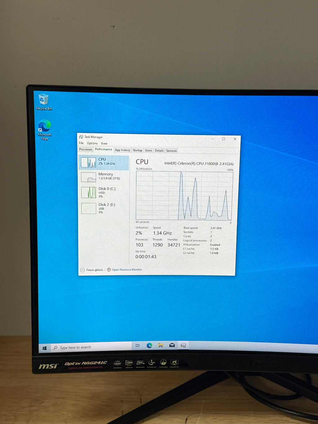 Dell Inspiron 3646 J1800 4GB RAM 500GB HDD - Bad HDD