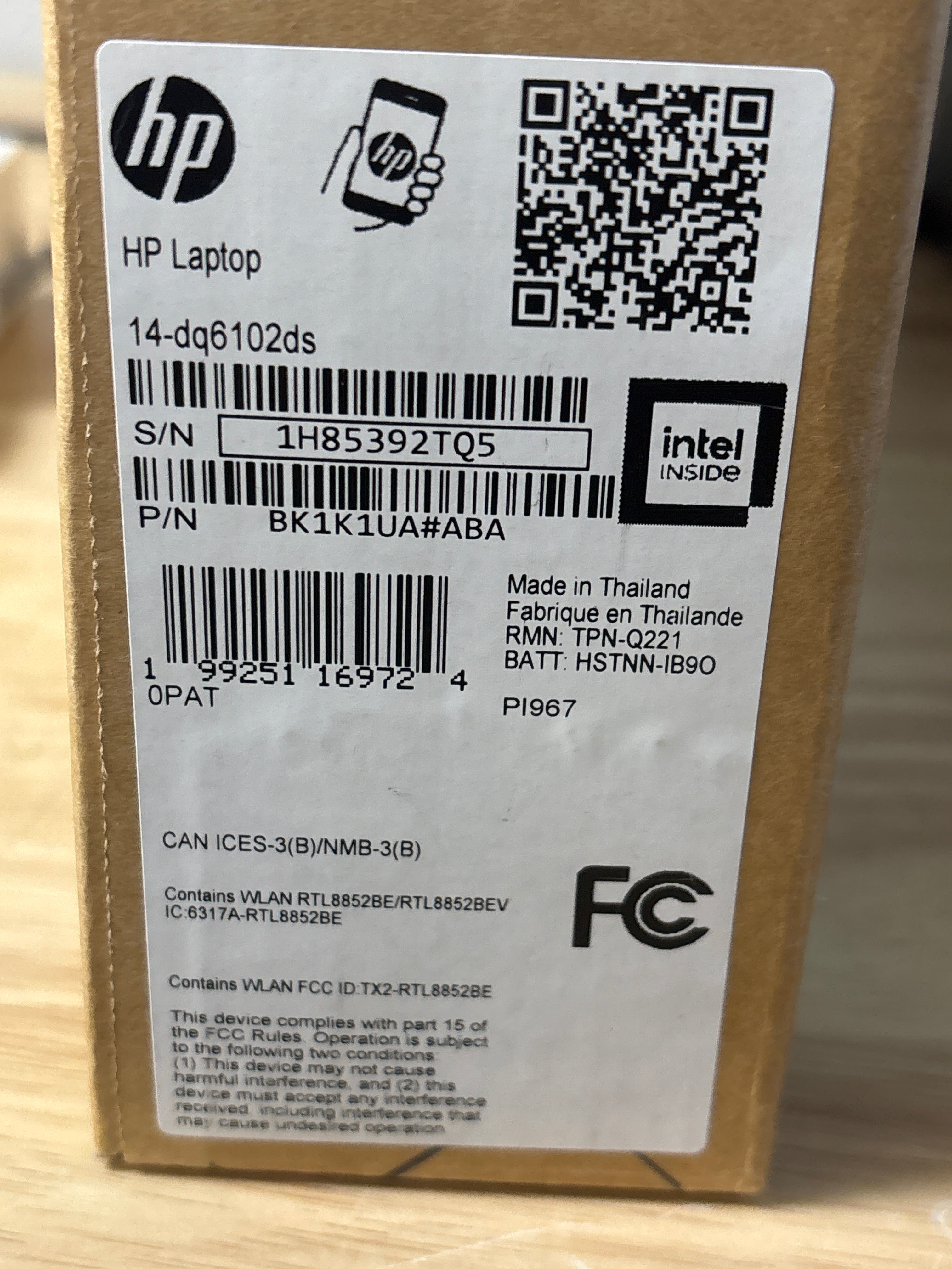 HP Laptop 14-DQ6102DS Intel N150 4GB DDR4 128GB Hard Drive - New In Box