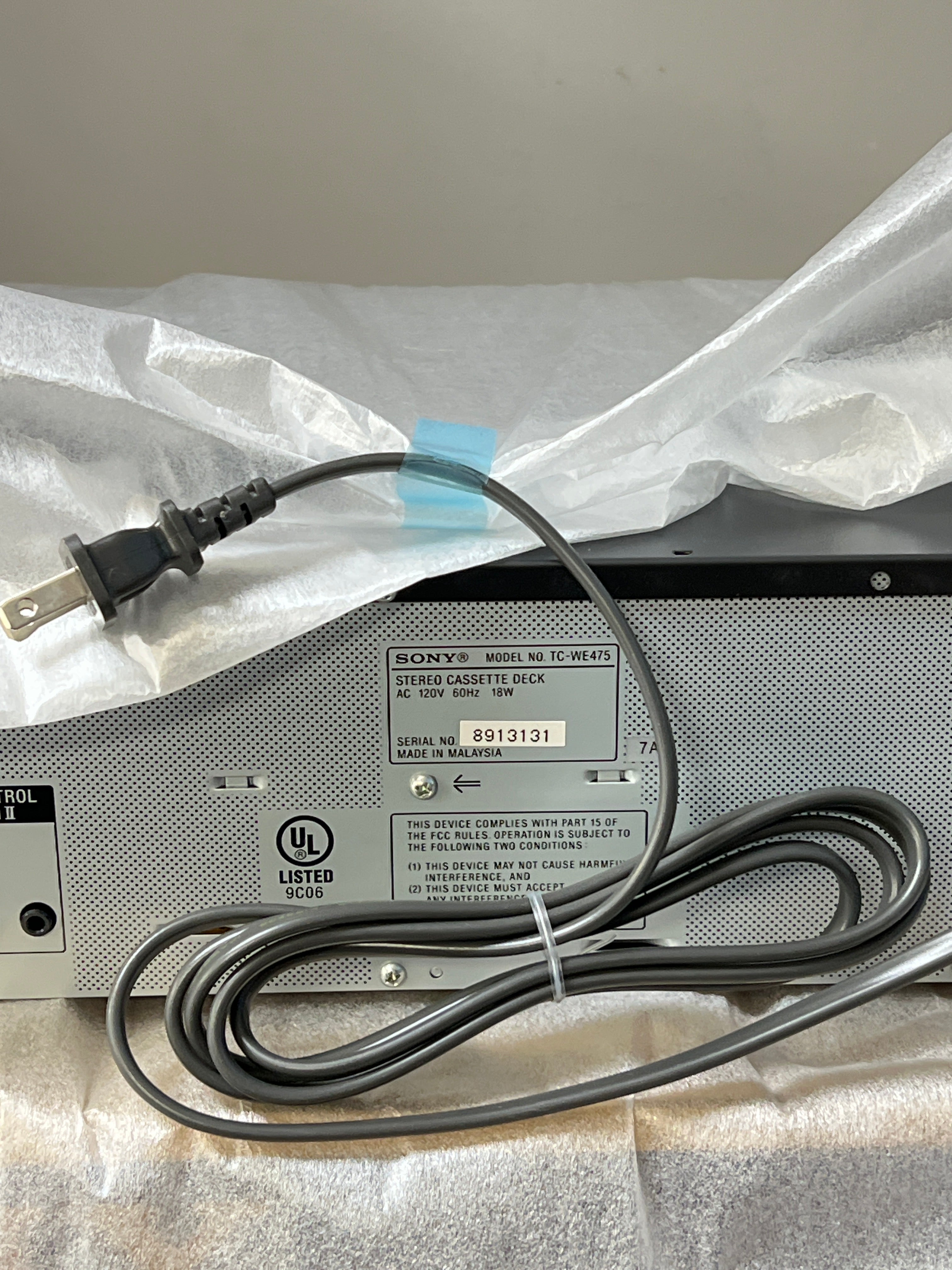 Sony TC-WE475 DVD Player Stereo Cassette Deck - New In Box