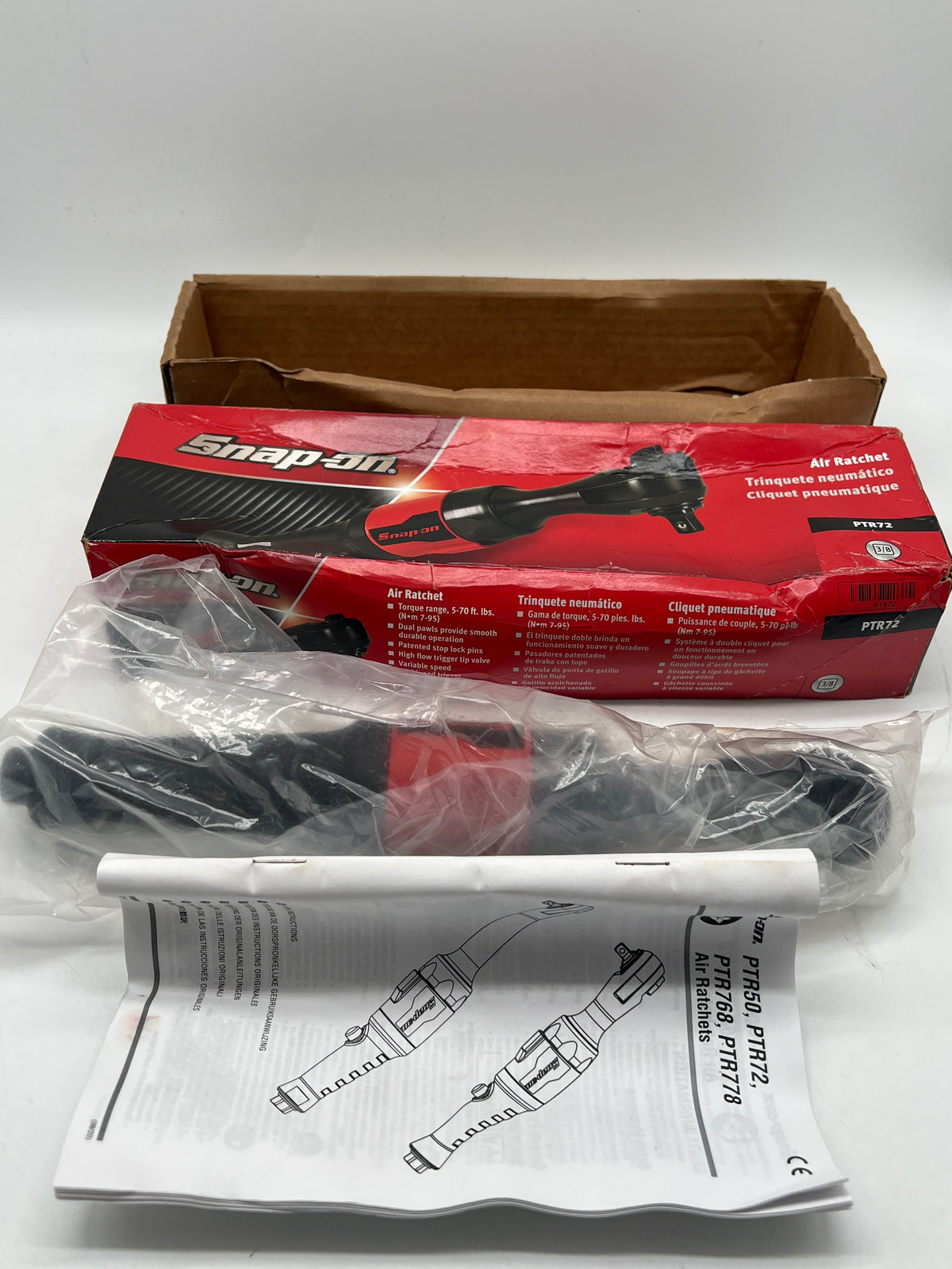 Snap-On PTR72 3/8in Super Duty Air Ratchet Black - Open Box