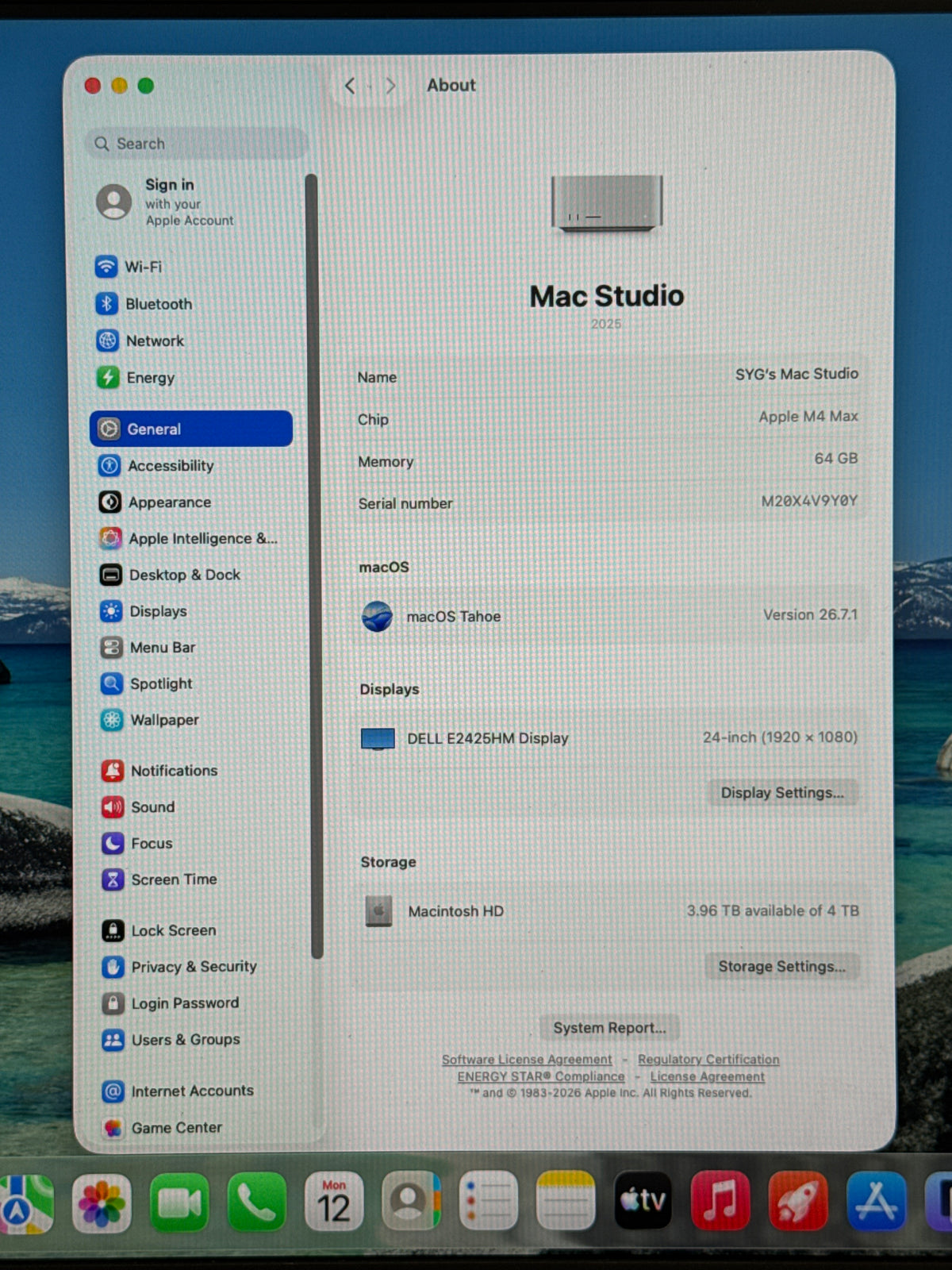 Apple Mac Studio 2025 M4 Max 64GB RAM 4TB SSD 40-Core GPU Silver - Used