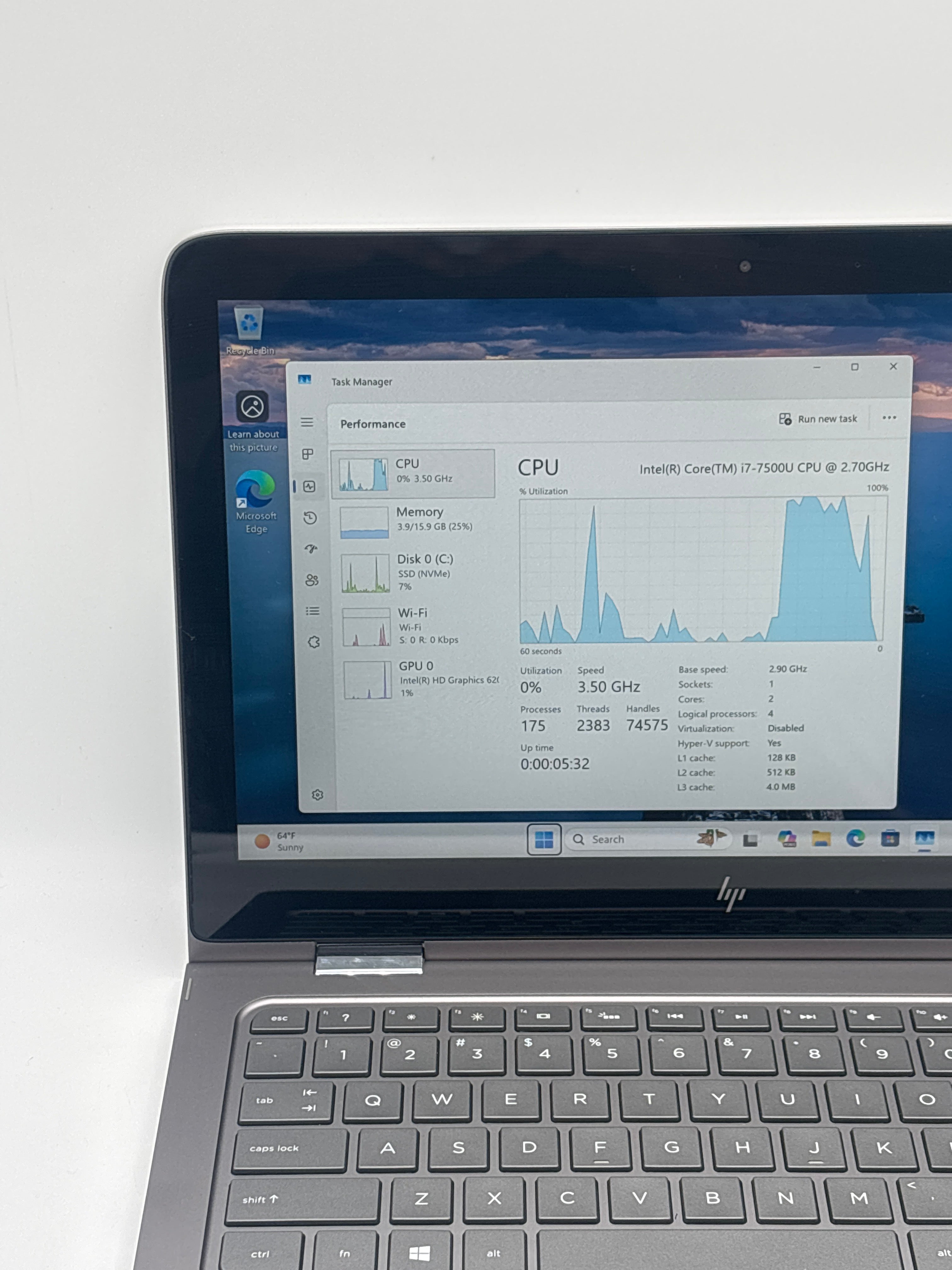HP Envy x360 Convertible i7-7500U 16GB 512GB SSD - Used