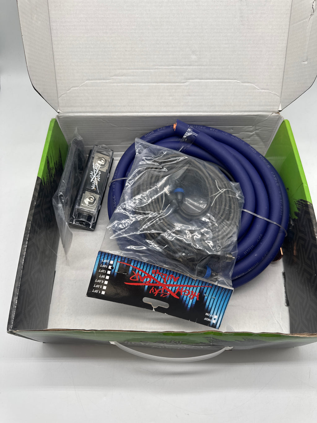 High Sky 0 Gauge AWG Car Amplifier Wiring Kit Blue - Open Box