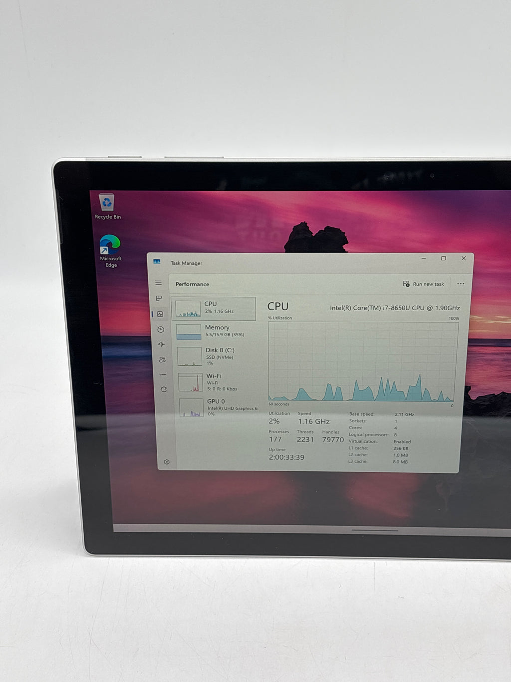 Microsoft Surface Pro 6 1796  i7-8650U 16GB RAM 512GB SSD