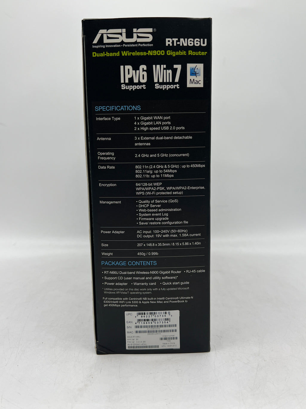 ASUS RT-N66U Dual-band Wireless-N900 Gigabit Router - Open Box