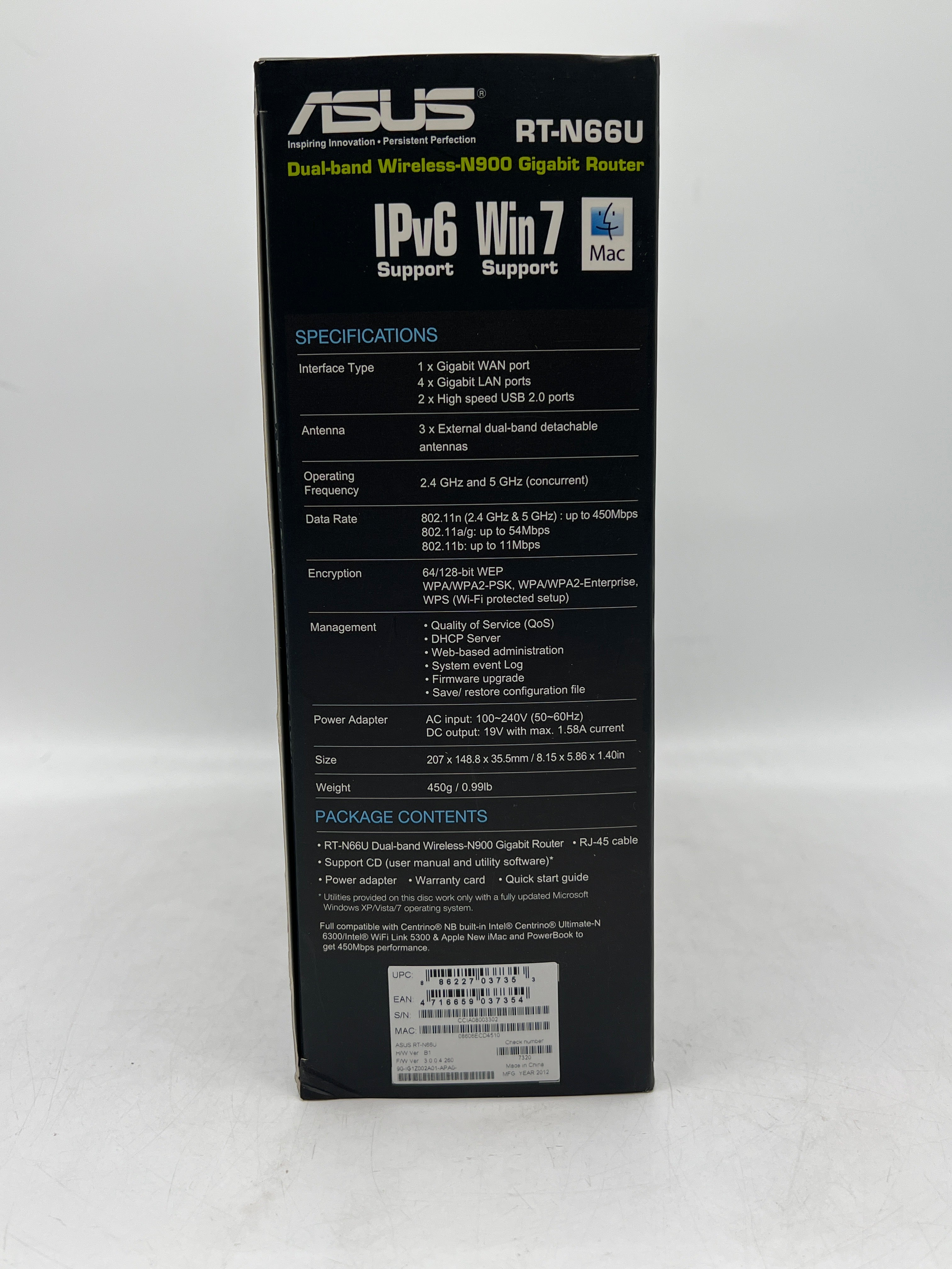 ASUS RT-N66U Dual-band Wireless-N900 Gigabit Router - Open Box