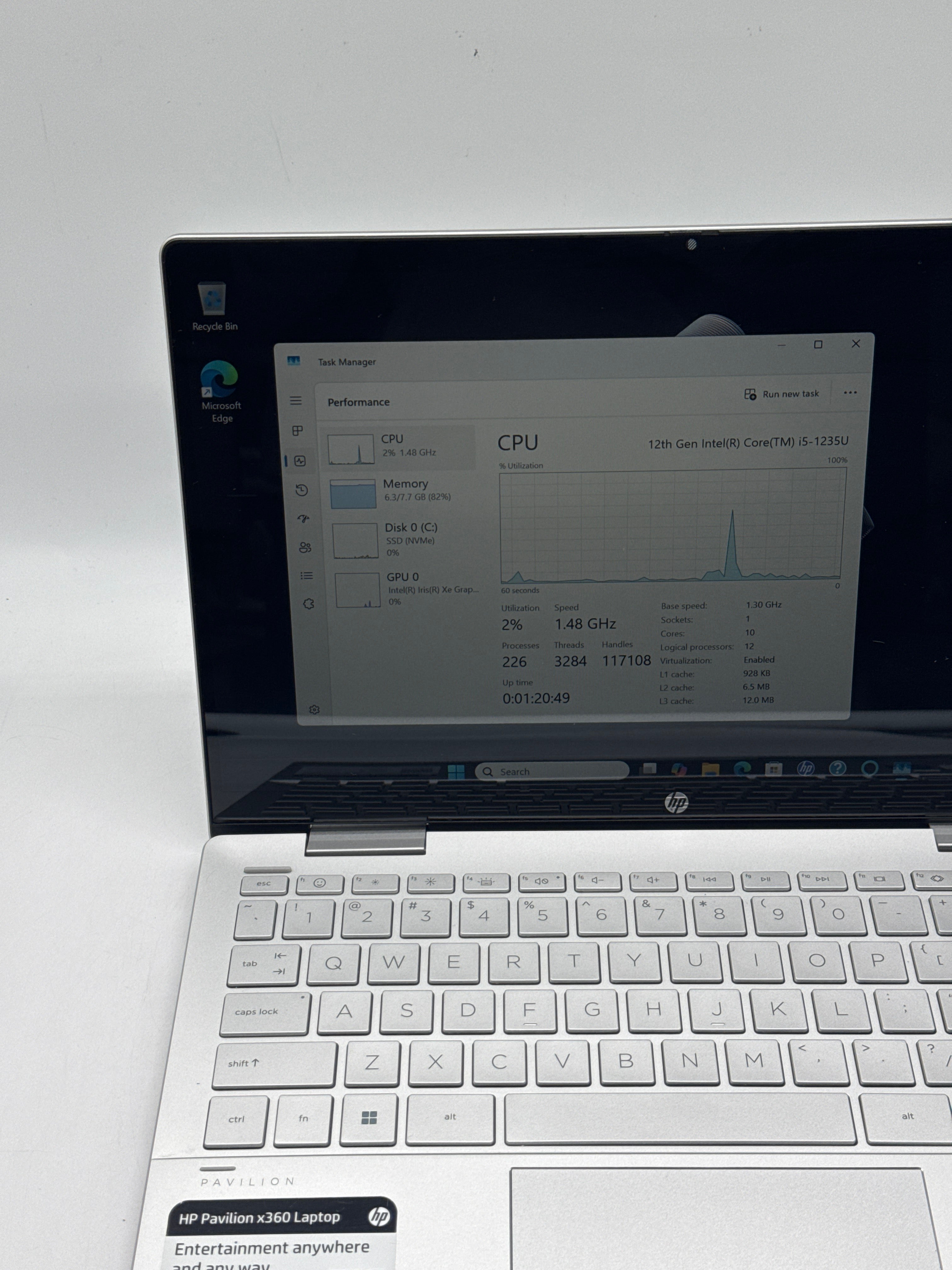 HP Pavilion x360 14-ek0033dx i5-1235U 8GB RAM 512GB SSD