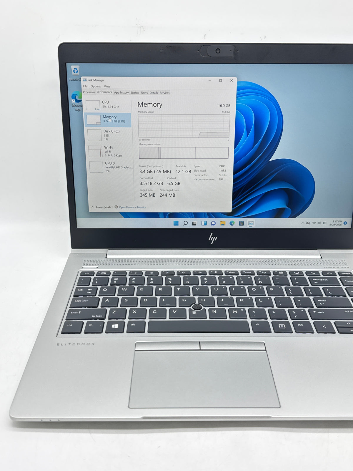 HP EliteBook 840 G6 i5-8365U 16GB 512GB SSD 14in Laptop - Used