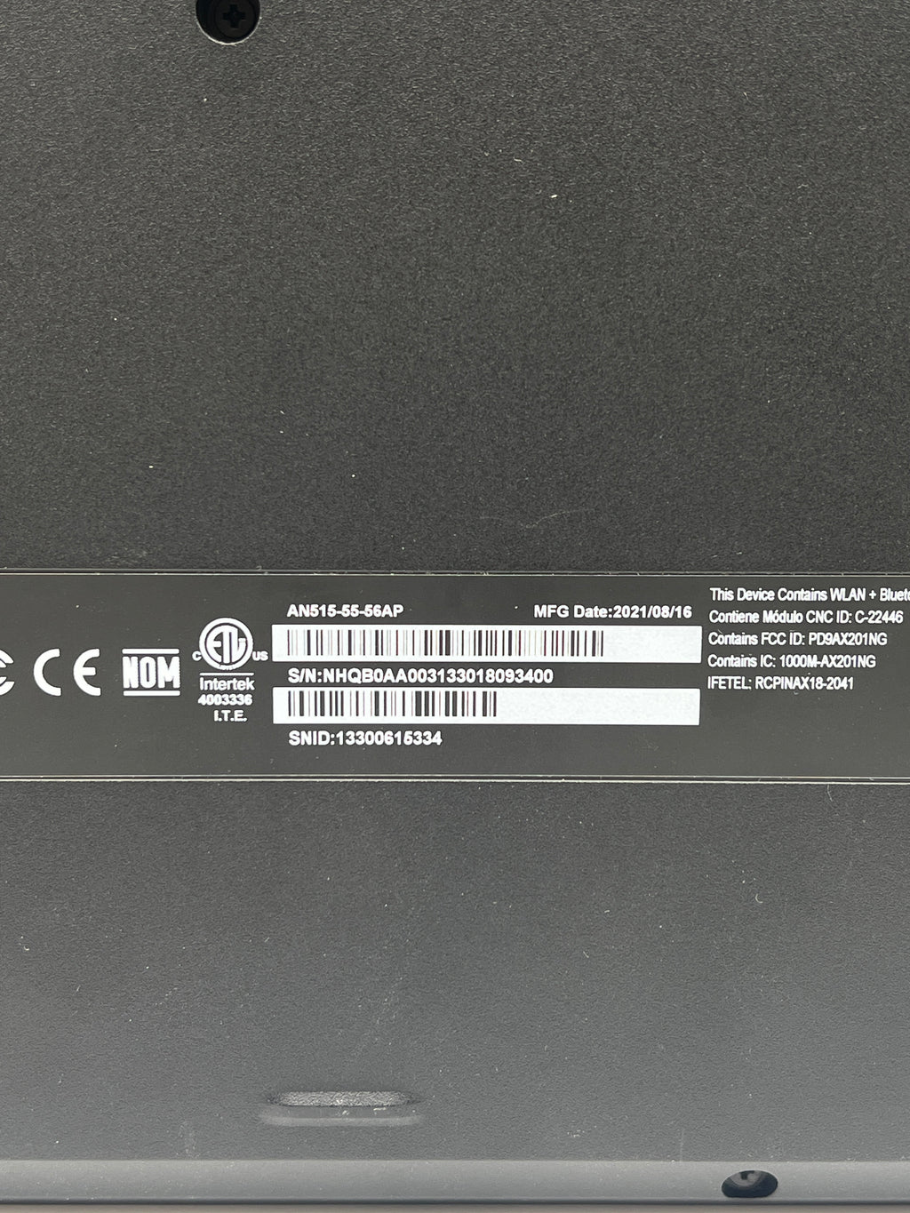 Acer Nitro 5 N20C1 i5-10300H 16GB RAM 512GB SSD RTX 3050 - For Part (No Power)