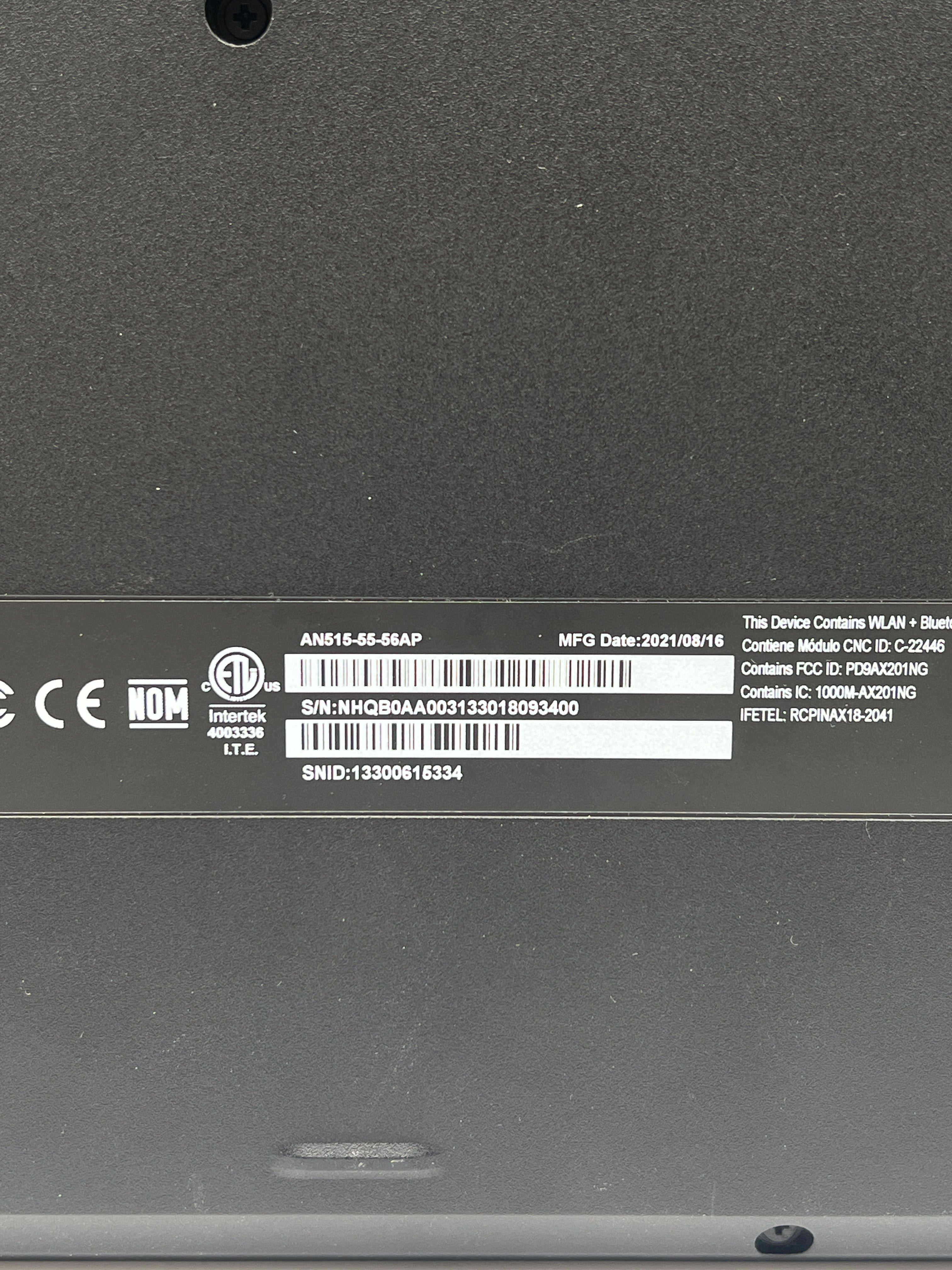Acer Nitro 5 N20C1 i5-10300H 16GB RAM 512GB SSD RTX 3050 - For Part (No Power)