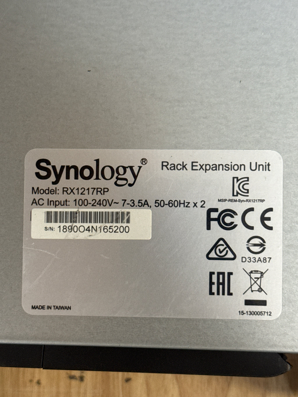 Synology RX1217RP Expansion Unit with 12 x 8TB Seagate IronWolf Pro Drives
